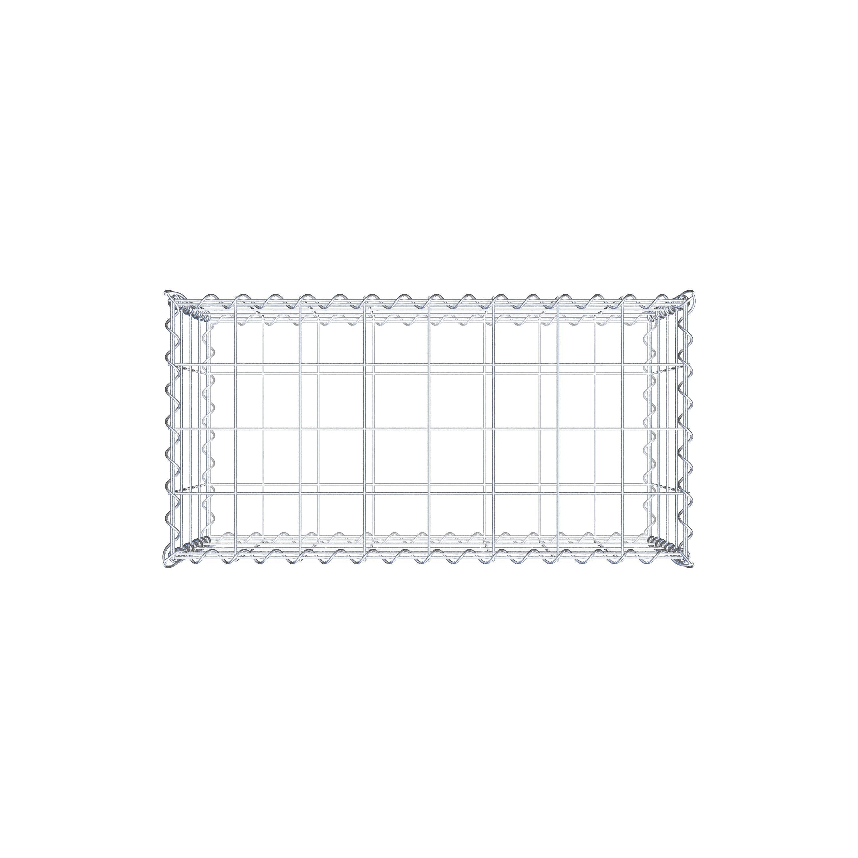 Gabion 80 cm x 40 cm x 40 cm (L x H x P), maille 10 cm x 10 cm, spirale