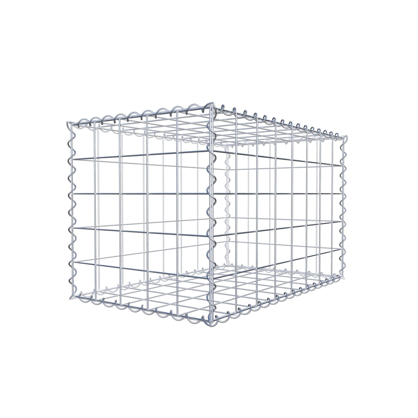 Gabion 80 cm x 50 cm x 50 cm (L x H x D), maskestørrelse 10 cm x 10 cm, spiral