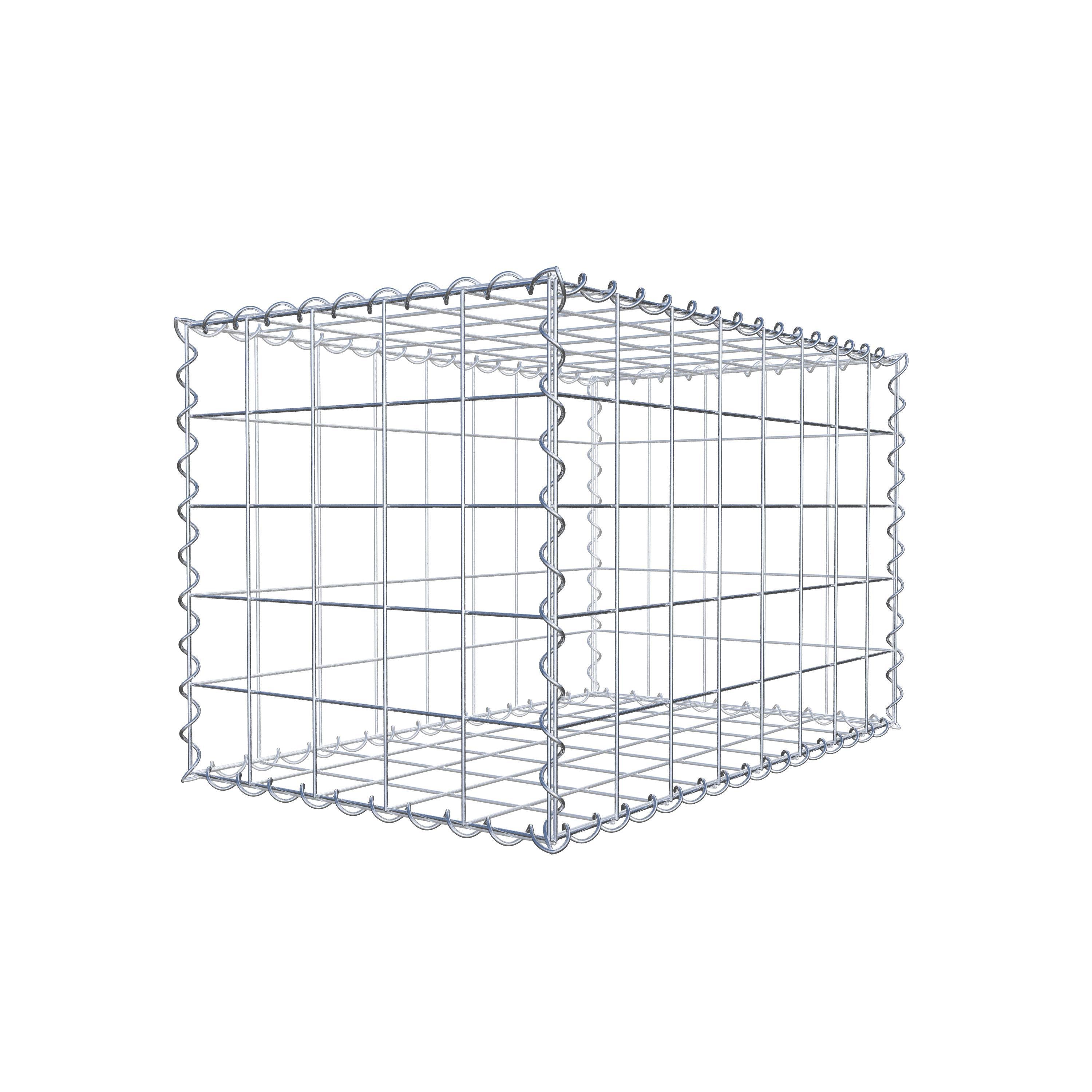 Gabion 80 cm x 50 cm x 50 cm (L x H x P), maille 10 cm x 10 cm, spirale