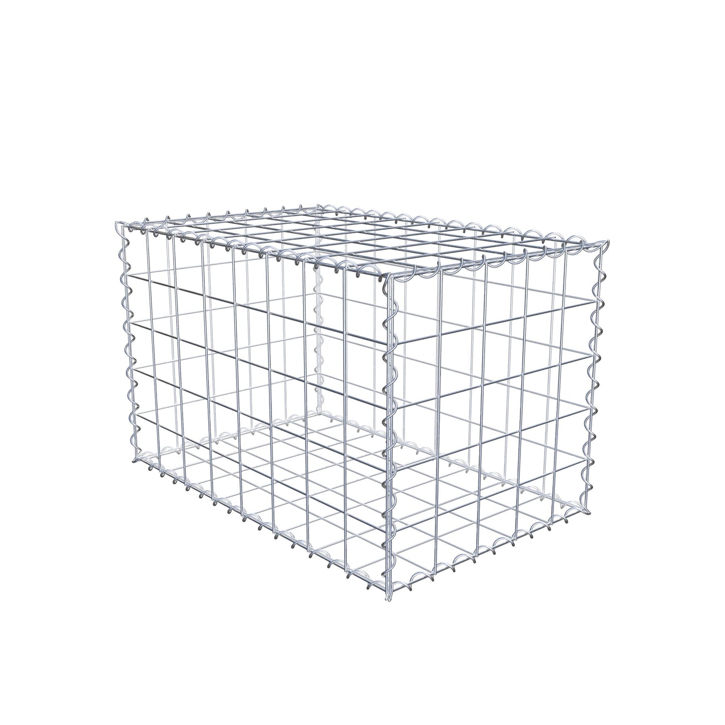 Gabion 80 cm x 50 cm x 50 cm (L x H x D), maskestørrelse 10 cm x 10 cm, spiral