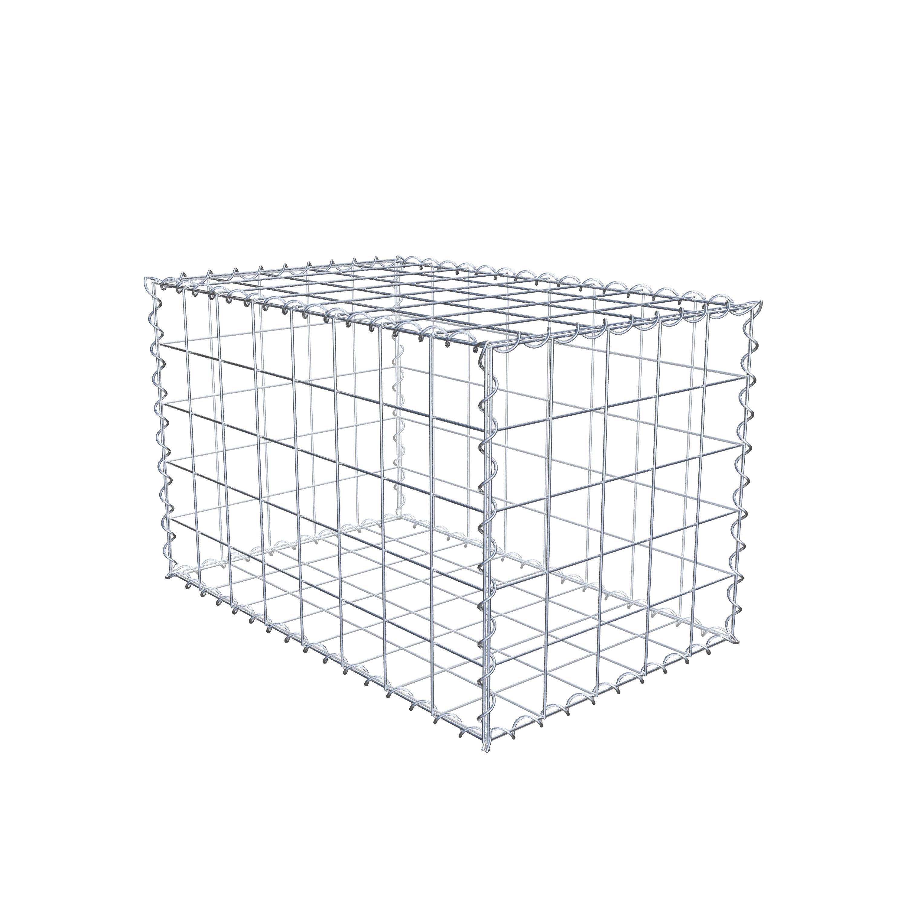 Gabion 80 cm x 50 cm x 50 cm (L x H x P), maille 10 cm x 10 cm, spirale