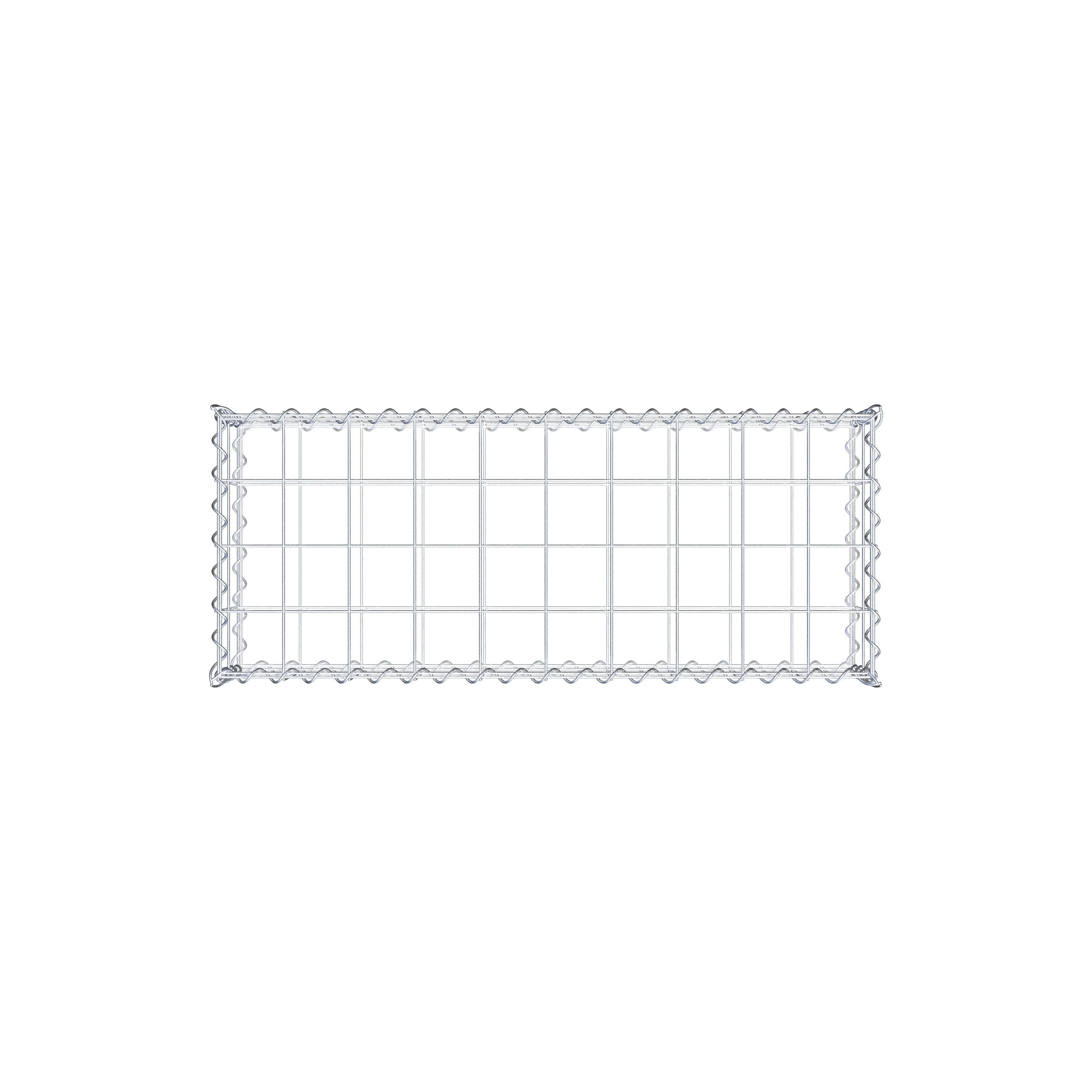 Gabion 100 cm x 20 cm x 40 cm (L x H x P), maille 10 cm x 10 cm, spirale