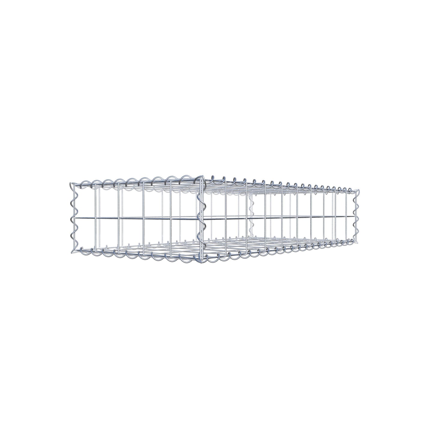 Gabião 100 cm x 20 cm x 50 cm (C x A x P), malhagem 10 cm x 10 cm, espiral