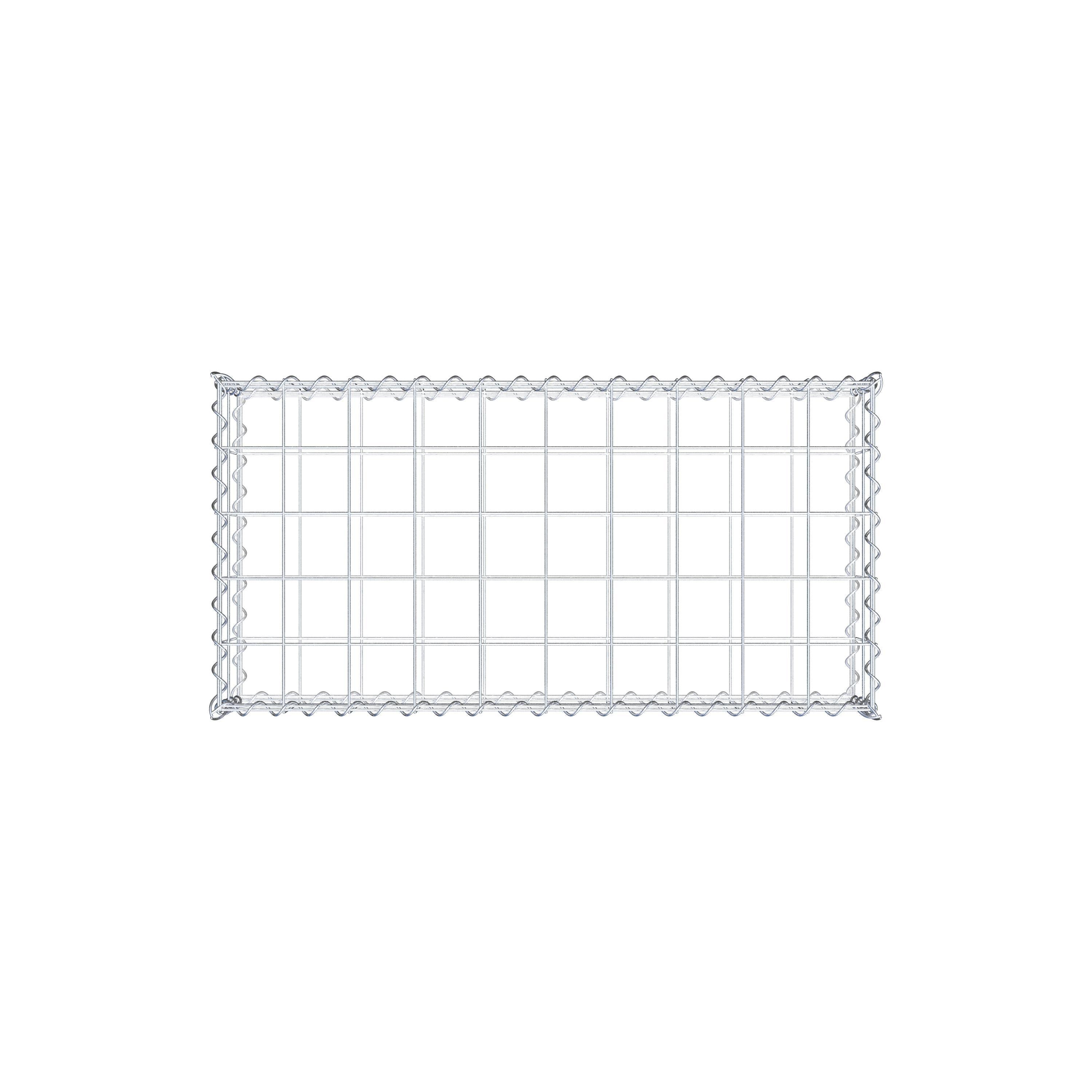 Gabion 100 cm x 20 cm x 50 cm (L x H x P), maille 10 cm x 10 cm, spirale