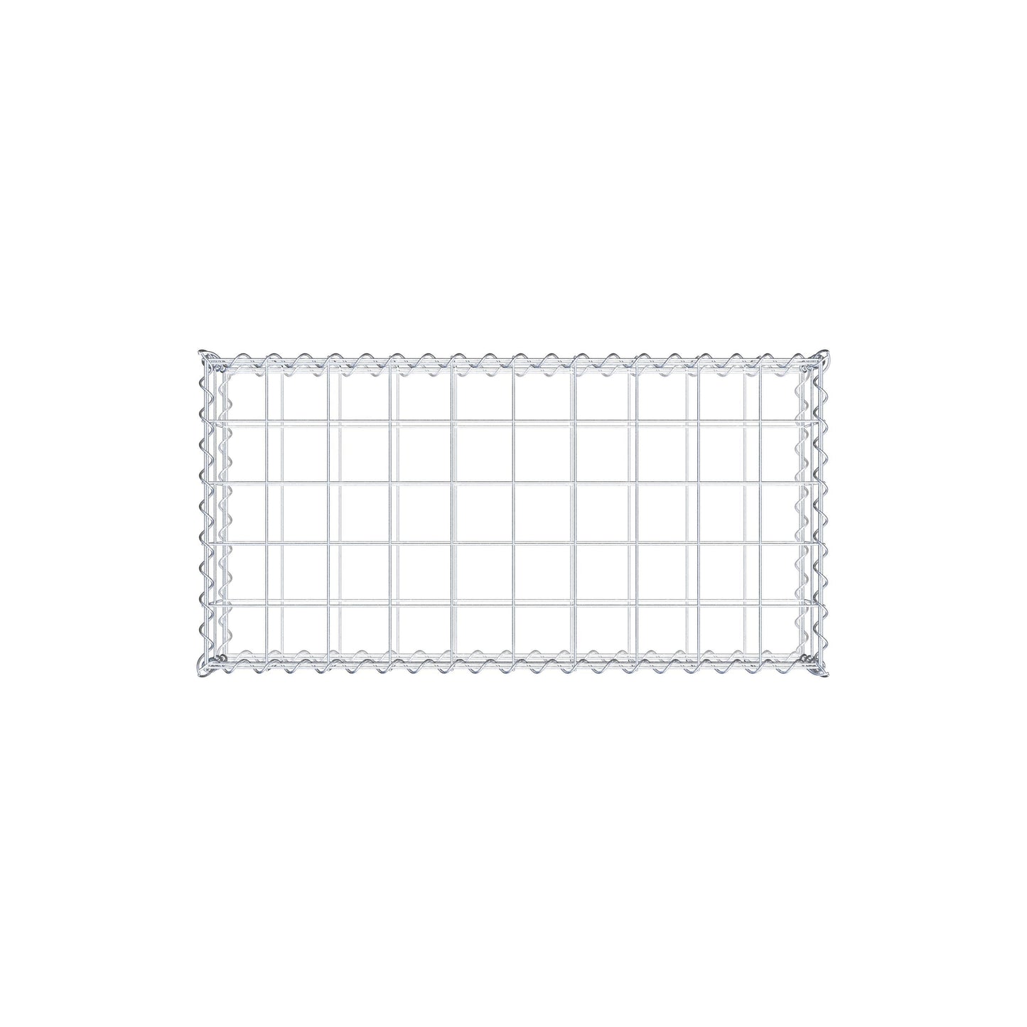 Gabião 100 cm x 20 cm x 50 cm (C x A x P), malhagem 10 cm x 10 cm, espiral