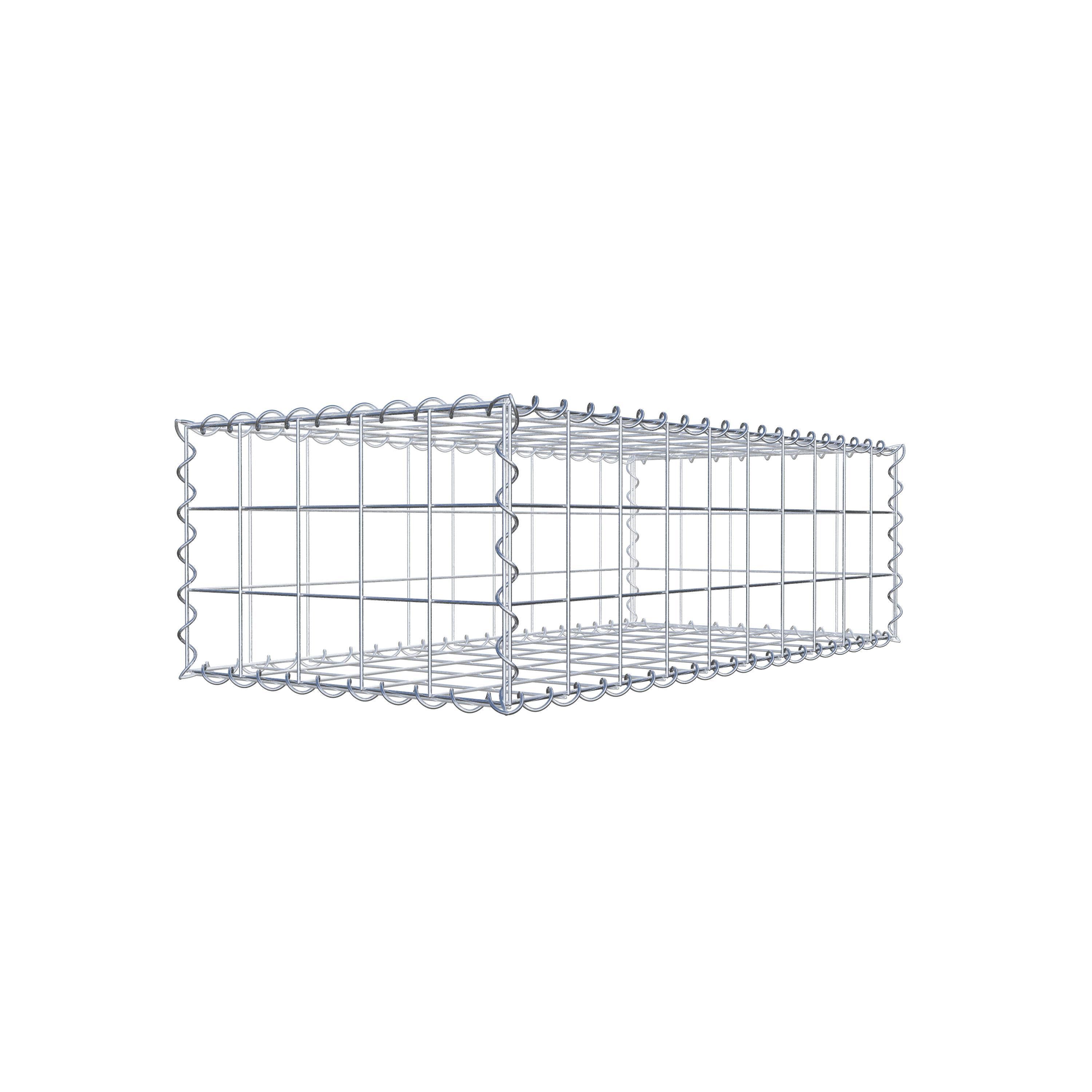 Gabion 100 cm x 30 cm x 50 cm (L x H x P), maille 10 cm x 10 cm, spirale