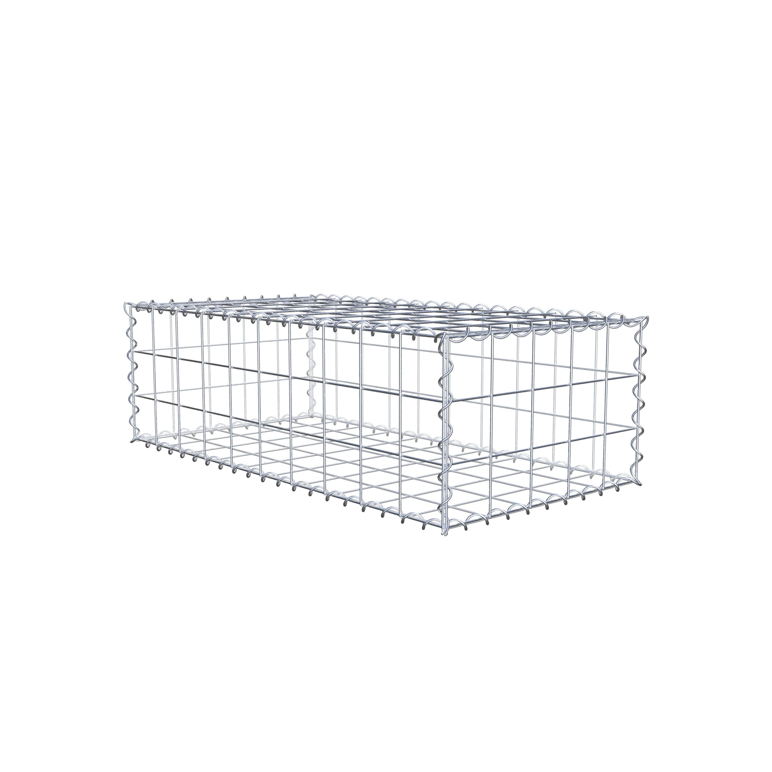 Gabion 100 cm x 30 cm x 50 cm (L x H x P), maille 10 cm x 10 cm, spirale