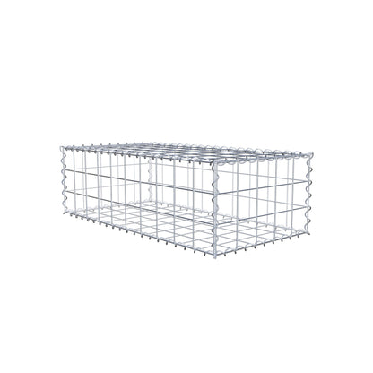 Gabion 100 cm x 30 cm x 50 cm (L x H x P), mailles 10 cm x 10 cm, spirale
