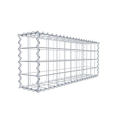 Schanskorf 100 cm x 40 cm x 20 cm (L x H x D), maaswijdte 10 cm x 10 cm, spiraalvormig