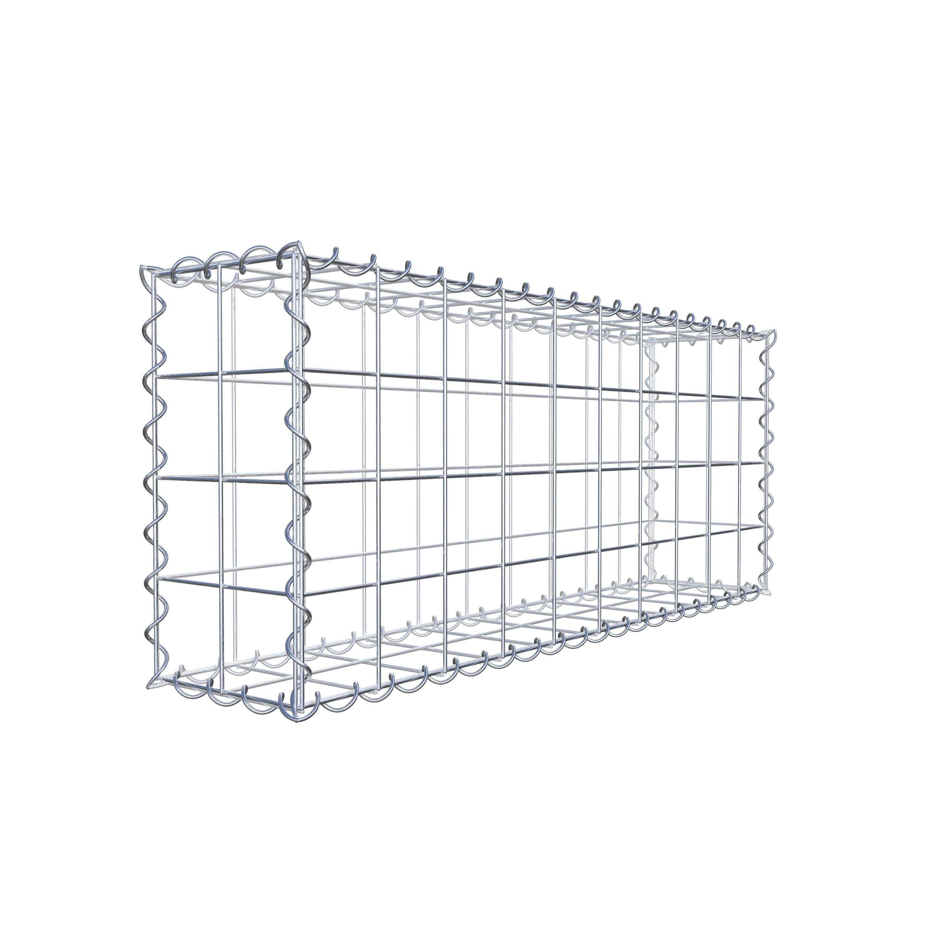 Gabion 100 cm x 40 cm x 20 cm (L x H x P), maille 10 cm x 10 cm, spirale