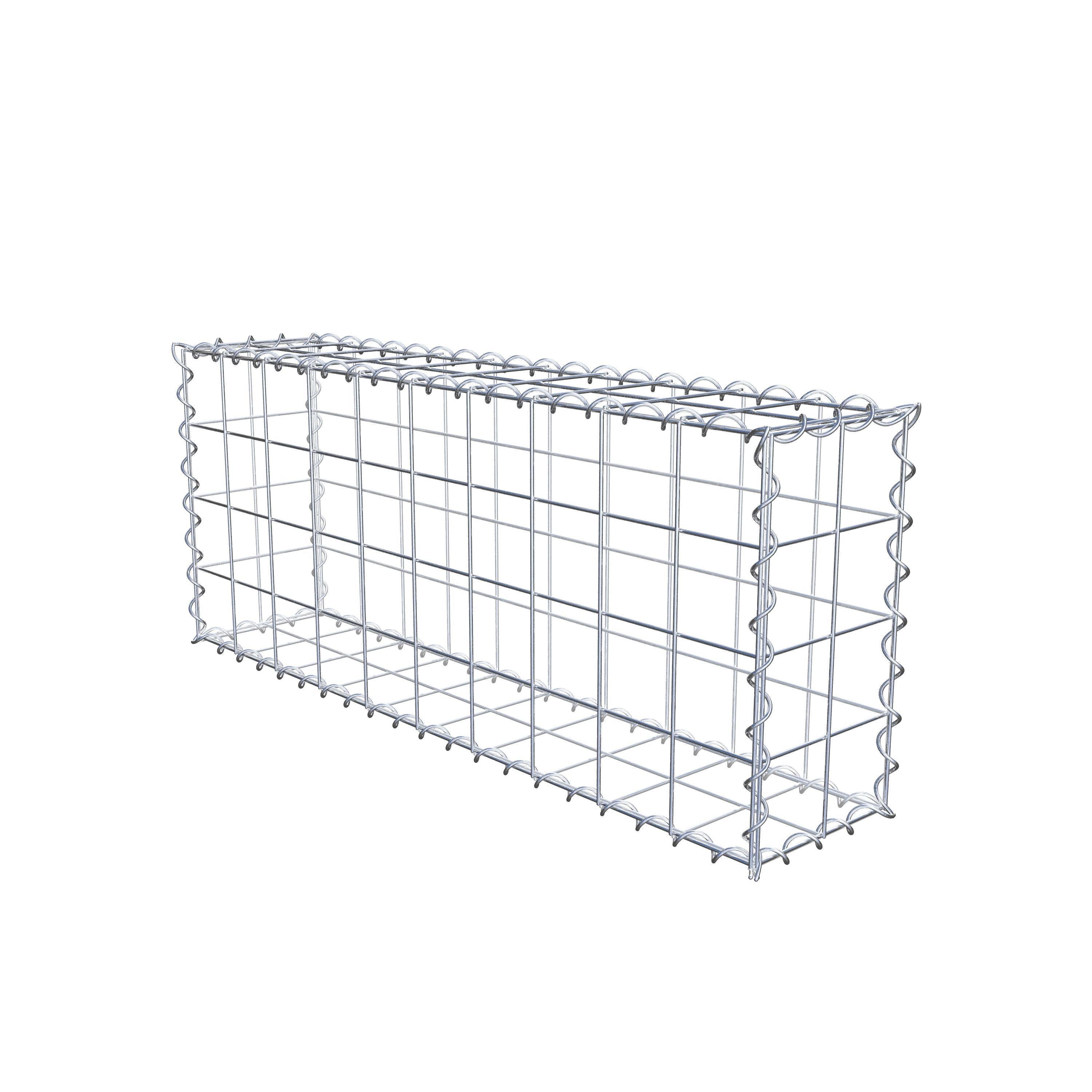 Gabion 100 cm x 40 cm x 20 cm (L x H x P), maille 10 cm x 10 cm, spirale