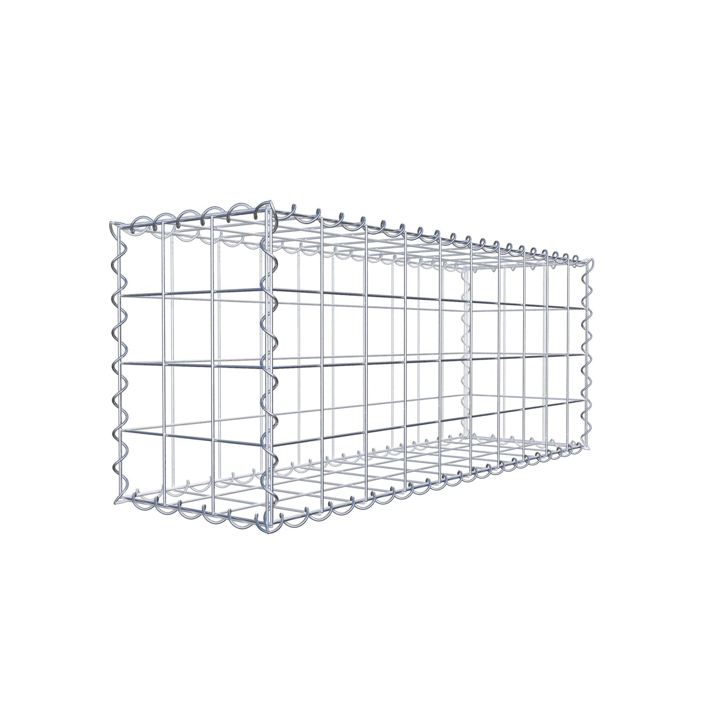 Gabione 100 cm x 40 cm x 30 cm (L x H x T), Maschenweite 10 cm x 10 cm, Spirale
