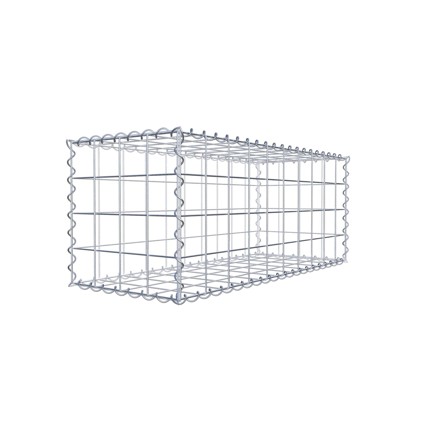 Gabião 100 cm x 40 cm x 40 cm (C x A x P), malhagem 10 cm x 10 cm, espiral