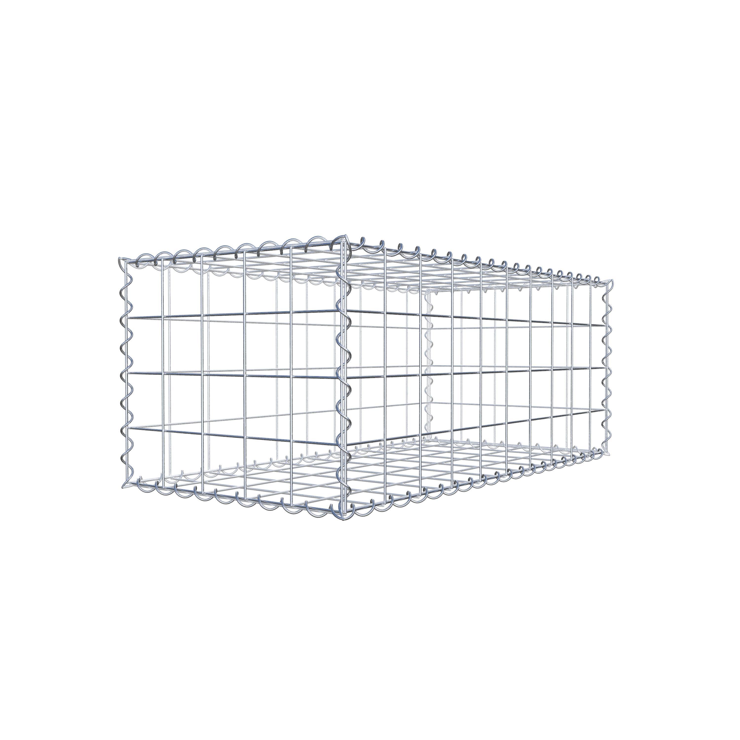 Gabion 100 cm x 40 cm x 50 cm (L x H x P), maille 10 cm x 10 cm, spirale