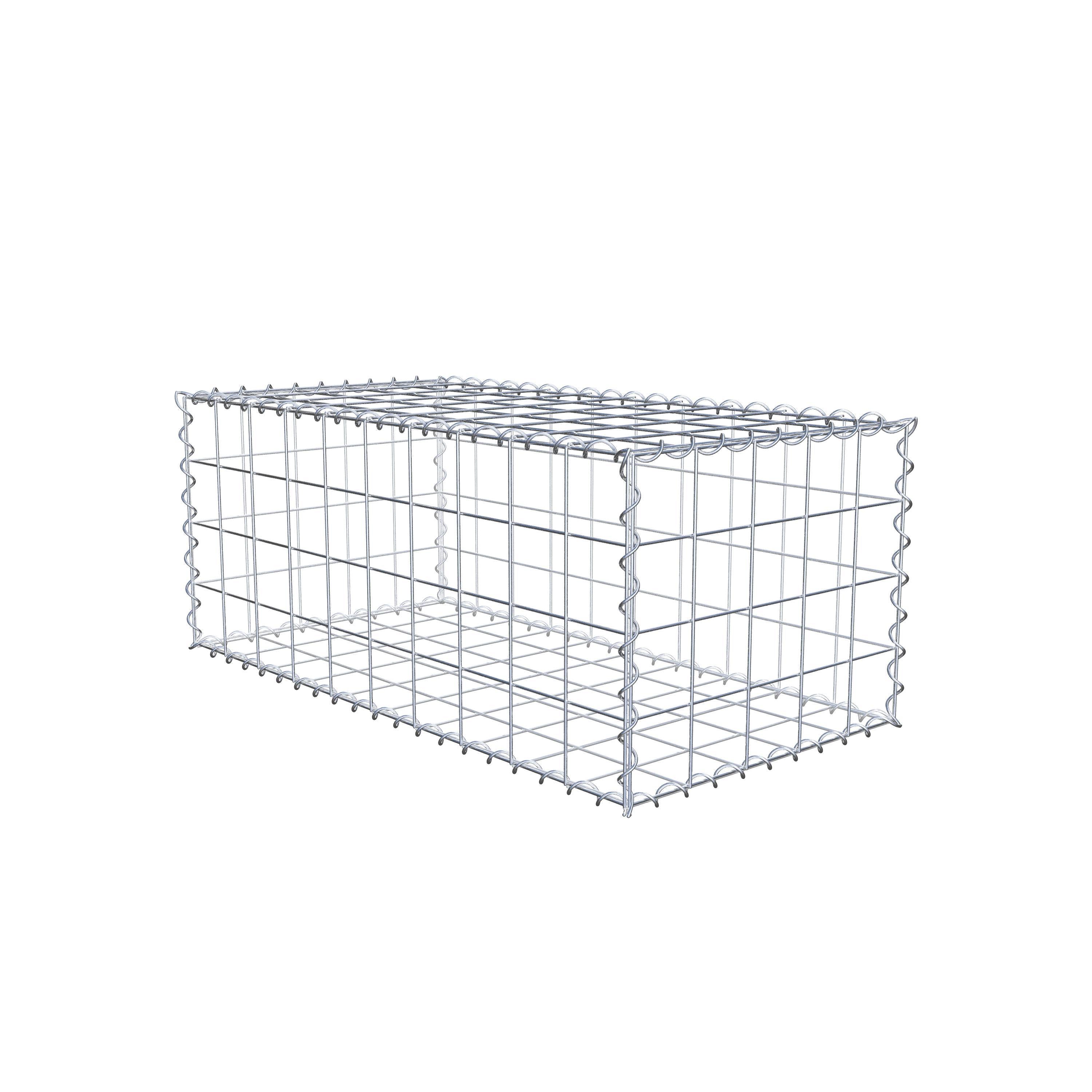 Gabion 100 cm x 40 cm x 50 cm (L x H x P), maille 10 cm x 10 cm, spirale