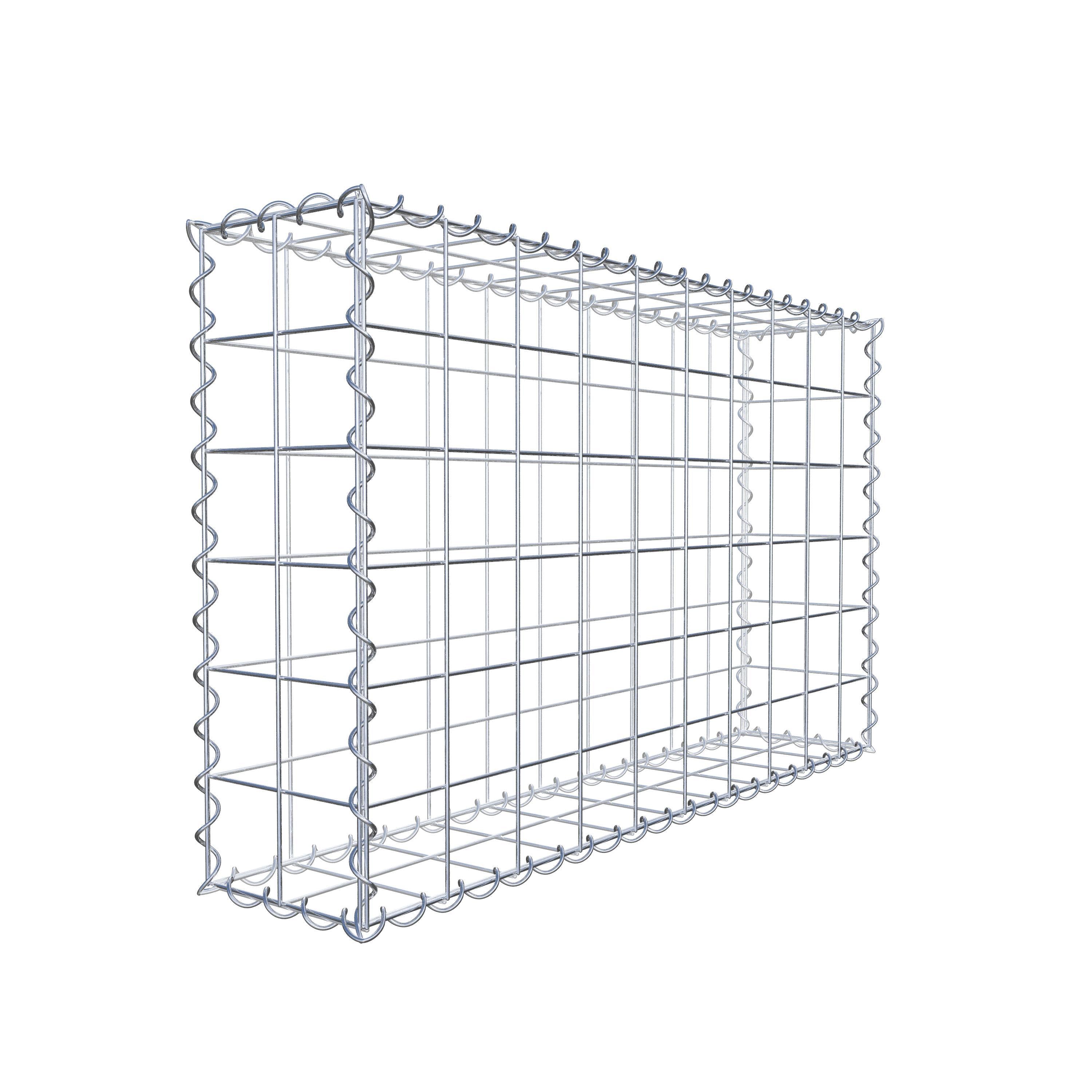 Gabion 100 cm x 60 cm x 20 cm (L x H x P), maille 10 cm x 10 cm, spirale