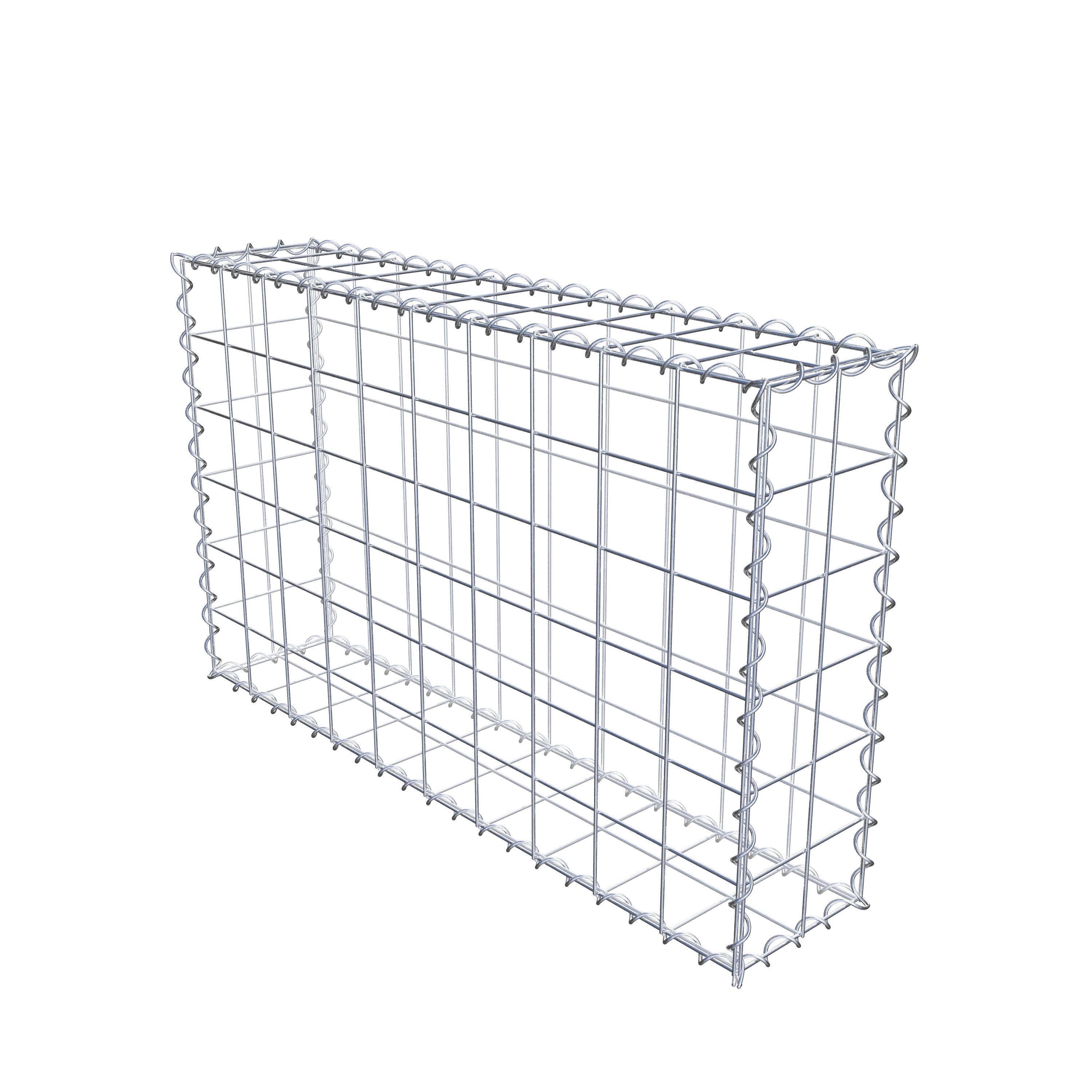 Gabion 100 cm x 60 cm x 20 cm (L x H x P), maille 10 cm x 10 cm, spirale