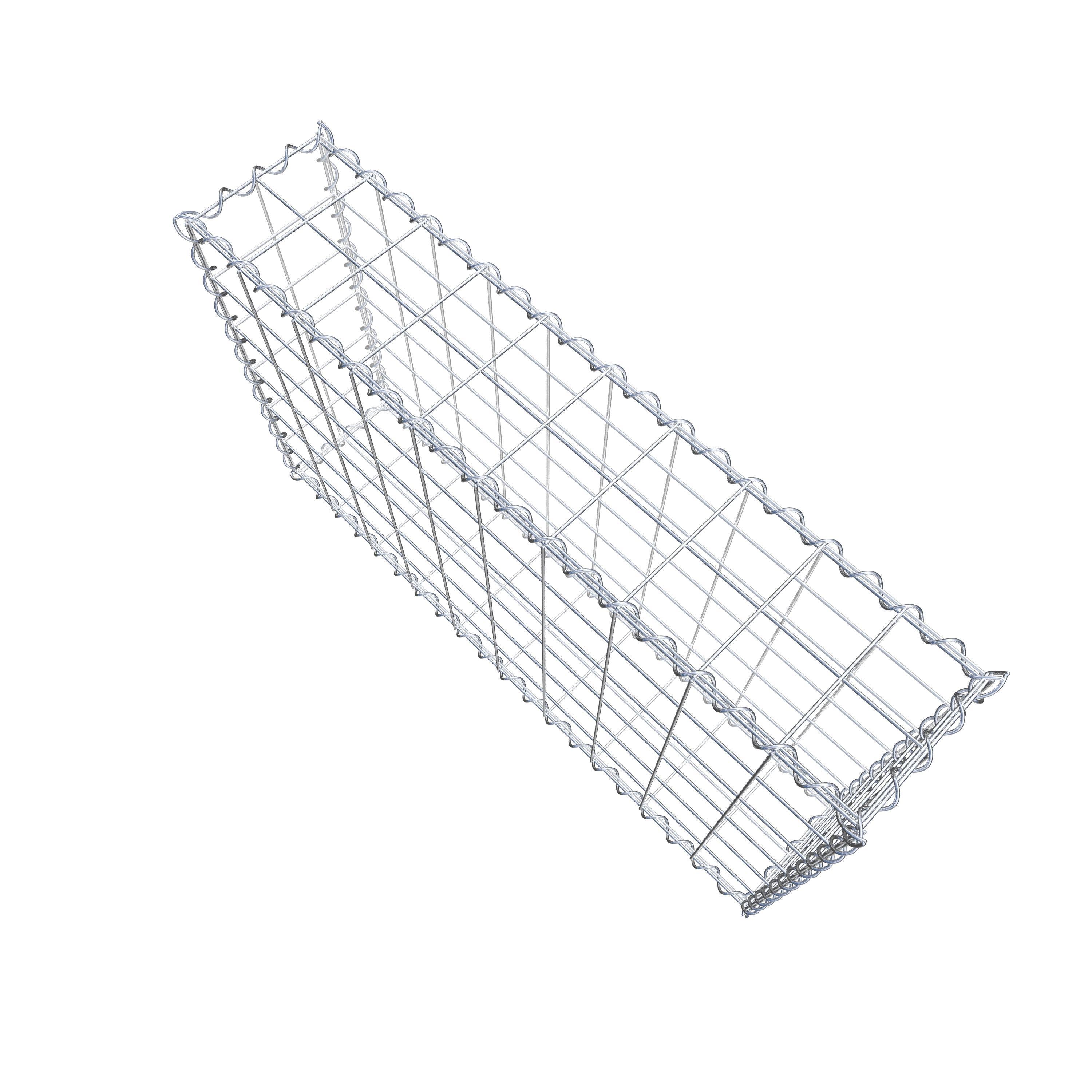 Gabion 100 cm x 60 cm x 20 cm (L x H x P), maille 10 cm x 10 cm, spirale