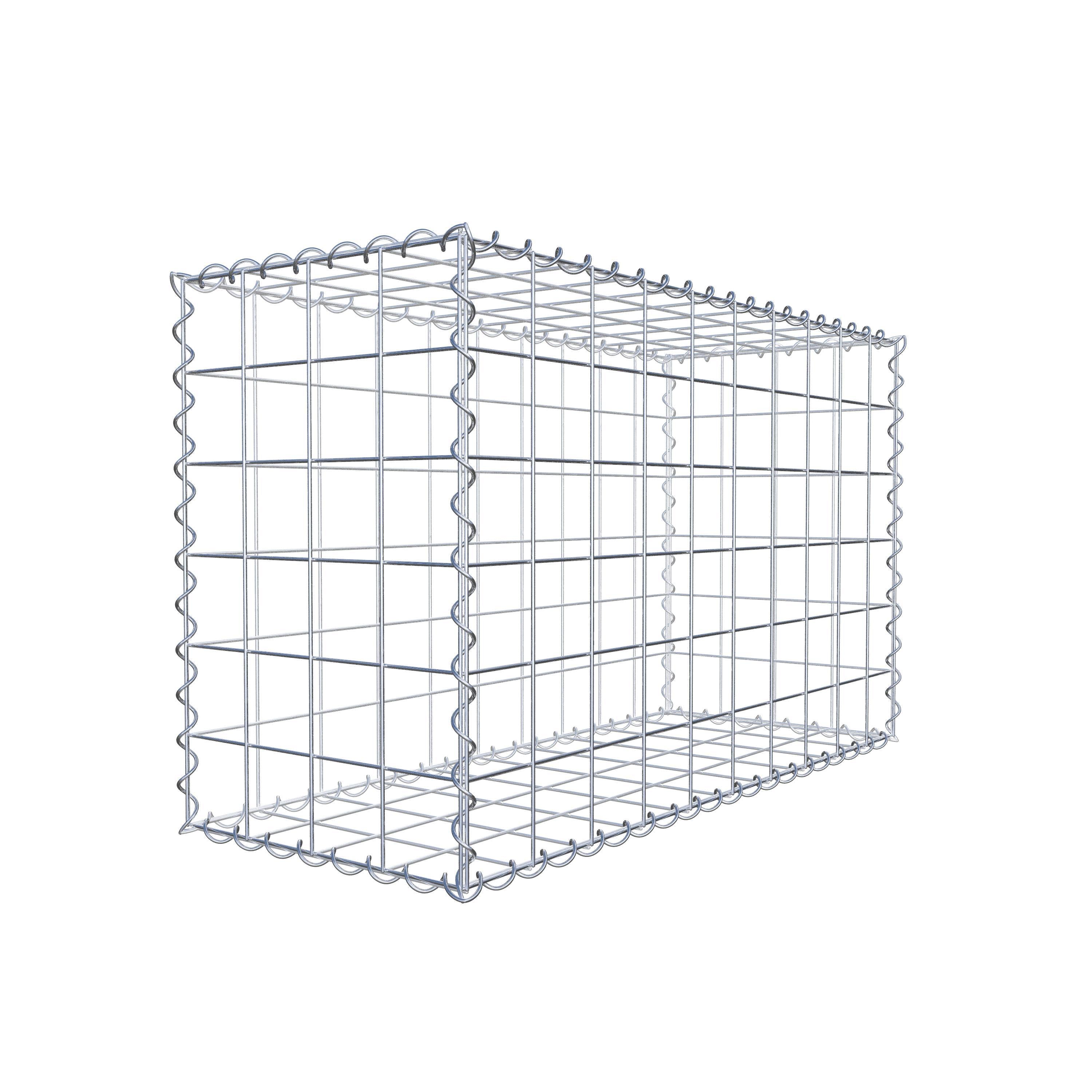 Gabion 100 cm x 60 cm x 40 cm (L x H x P), maille 10 cm x 10 cm, spirale