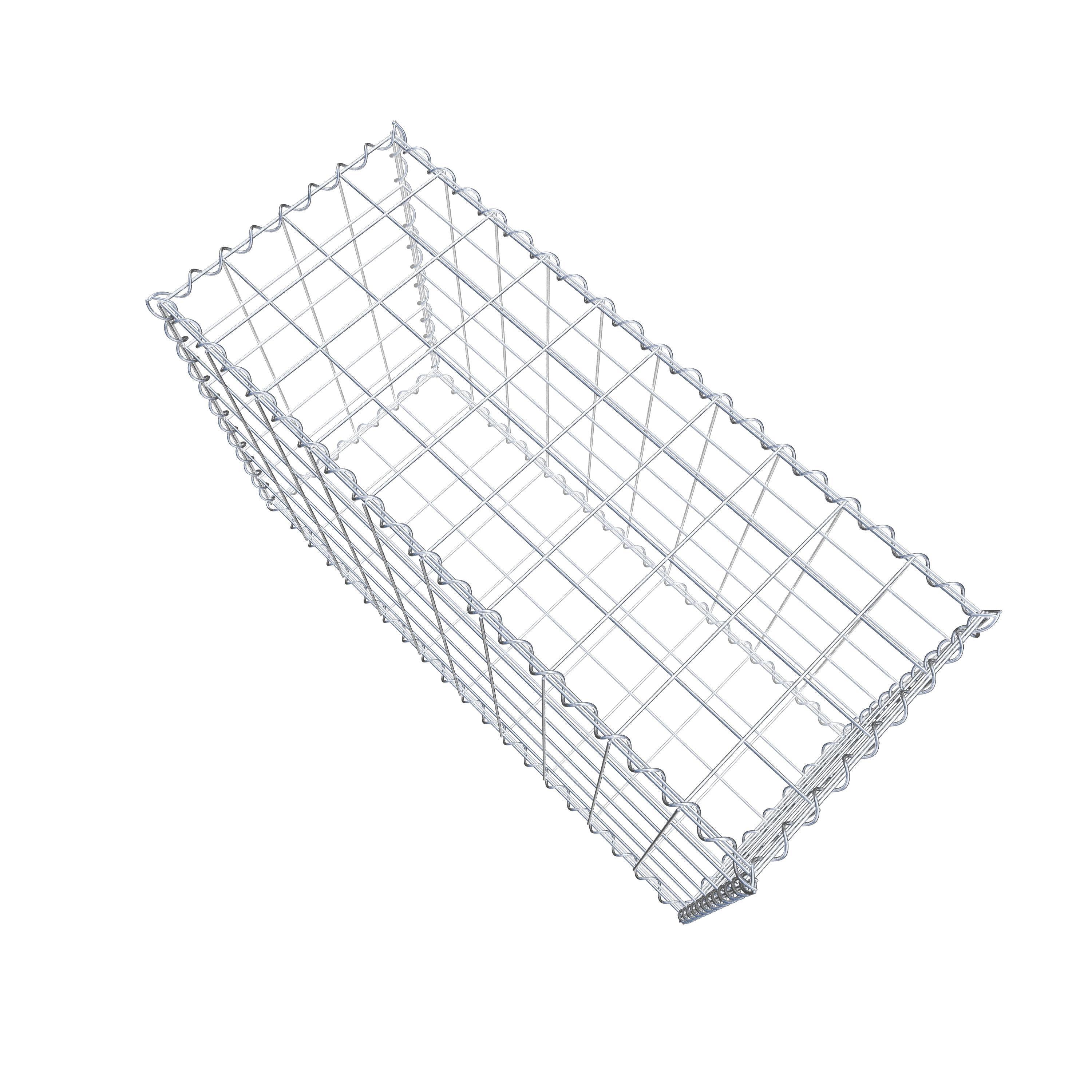 Gabion 100 cm x 60 cm x 40 cm (L x H x P), maille 10 cm x 10 cm, spirale