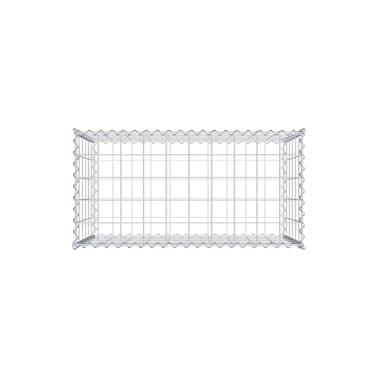 Gabião 100 cm x 60 cm x 50 cm (C x A x P), malhagem 10 cm x 10 cm, espiral