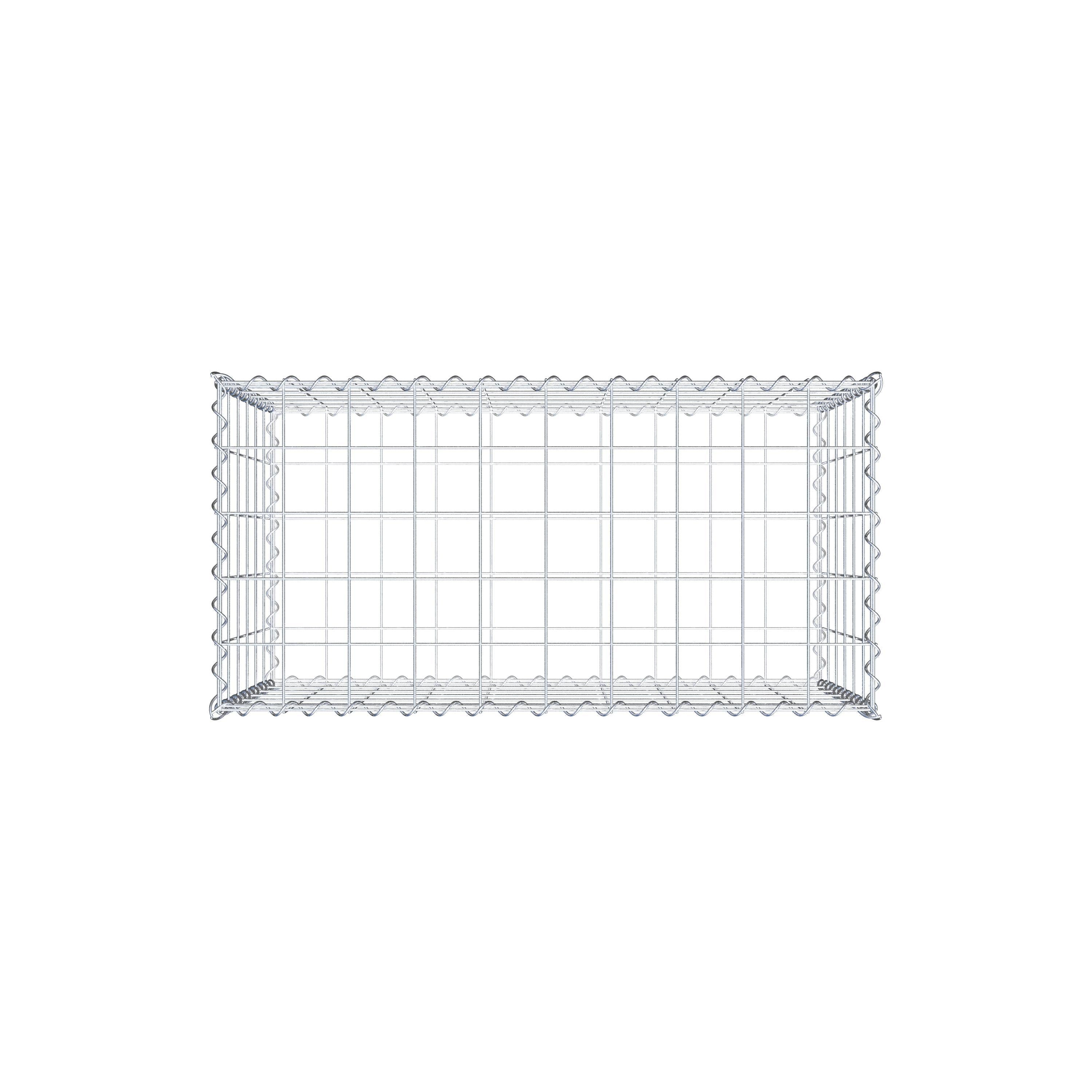 Gabion 100 cm x 60 cm x 50 cm (L x H x P), maille 10 cm x 10 cm, spirale