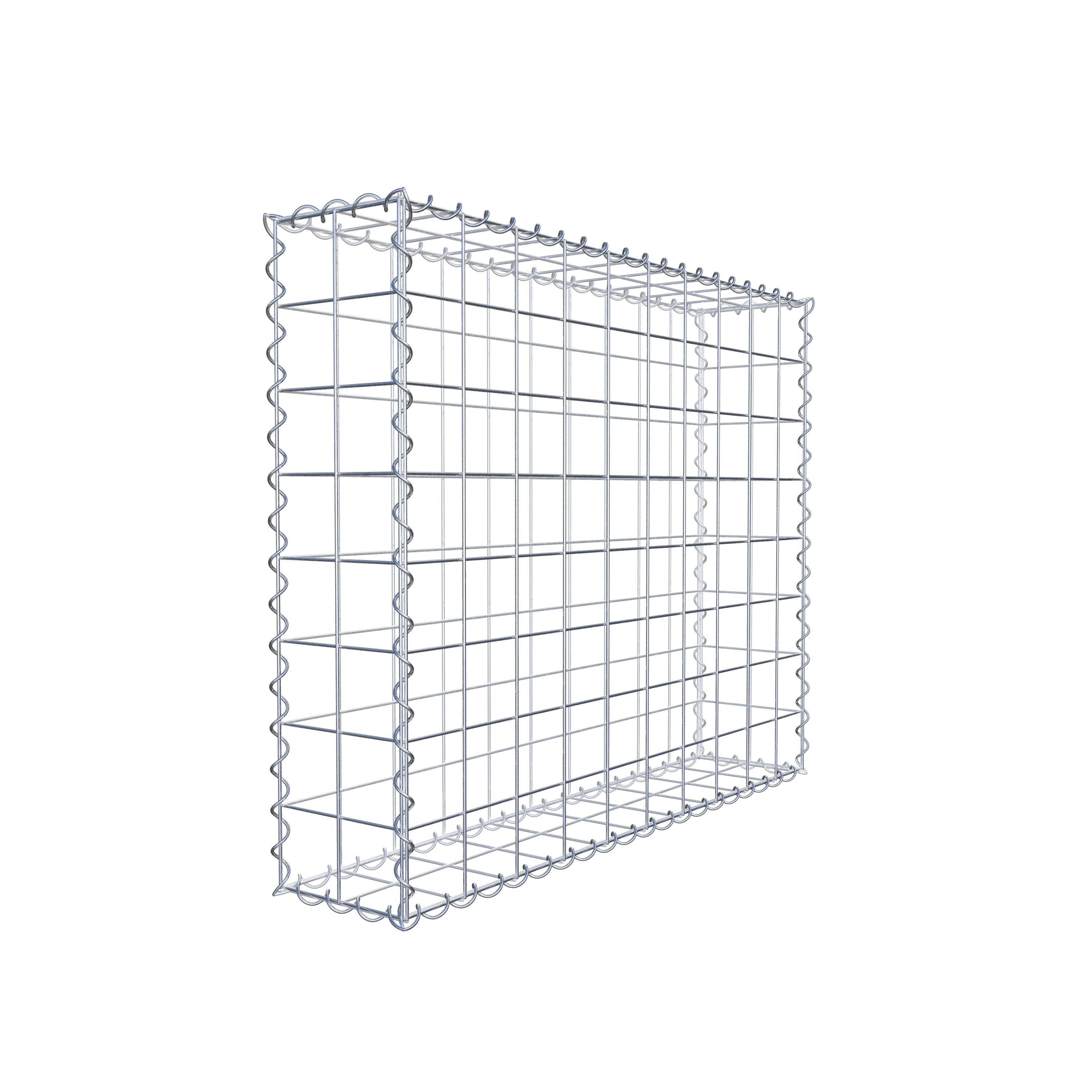 Gabion 100 cm x 80 cm x 20 cm (L x H x P), maille 10 cm x 10 cm, spirale