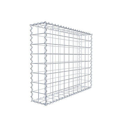 Gabion 100 cm x 80 cm x 20 cm (L x H x D), maskstorlek 10 cm x 10 cm, spiral