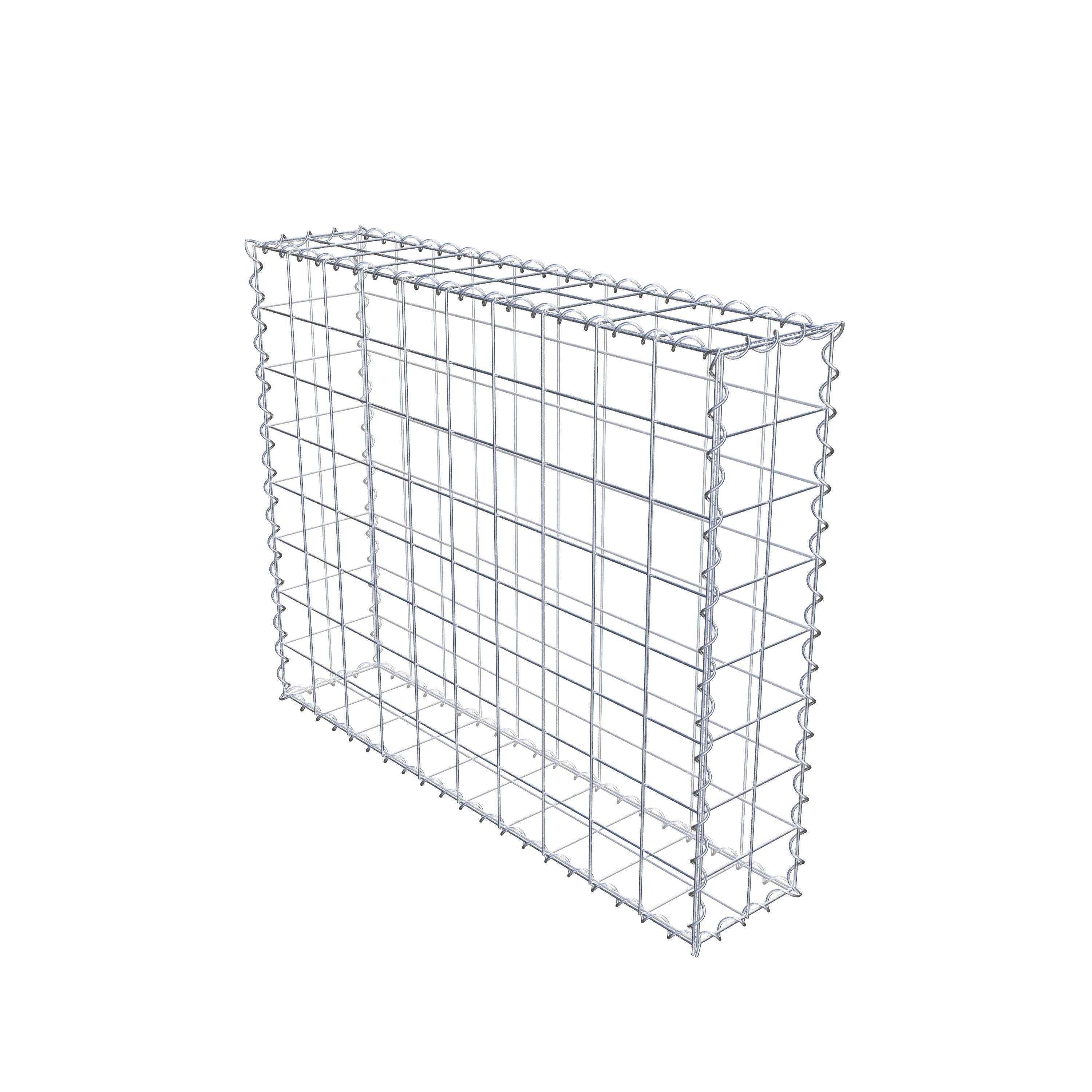 Gabion 100 cm x 80 cm x 20 cm (L x H x P), maille 10 cm x 10 cm, spirale