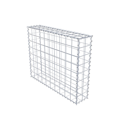 Gabion 100 cm x 80 cm x 20 cm (L x H x D), maskstorlek 10 cm x 10 cm, spiral