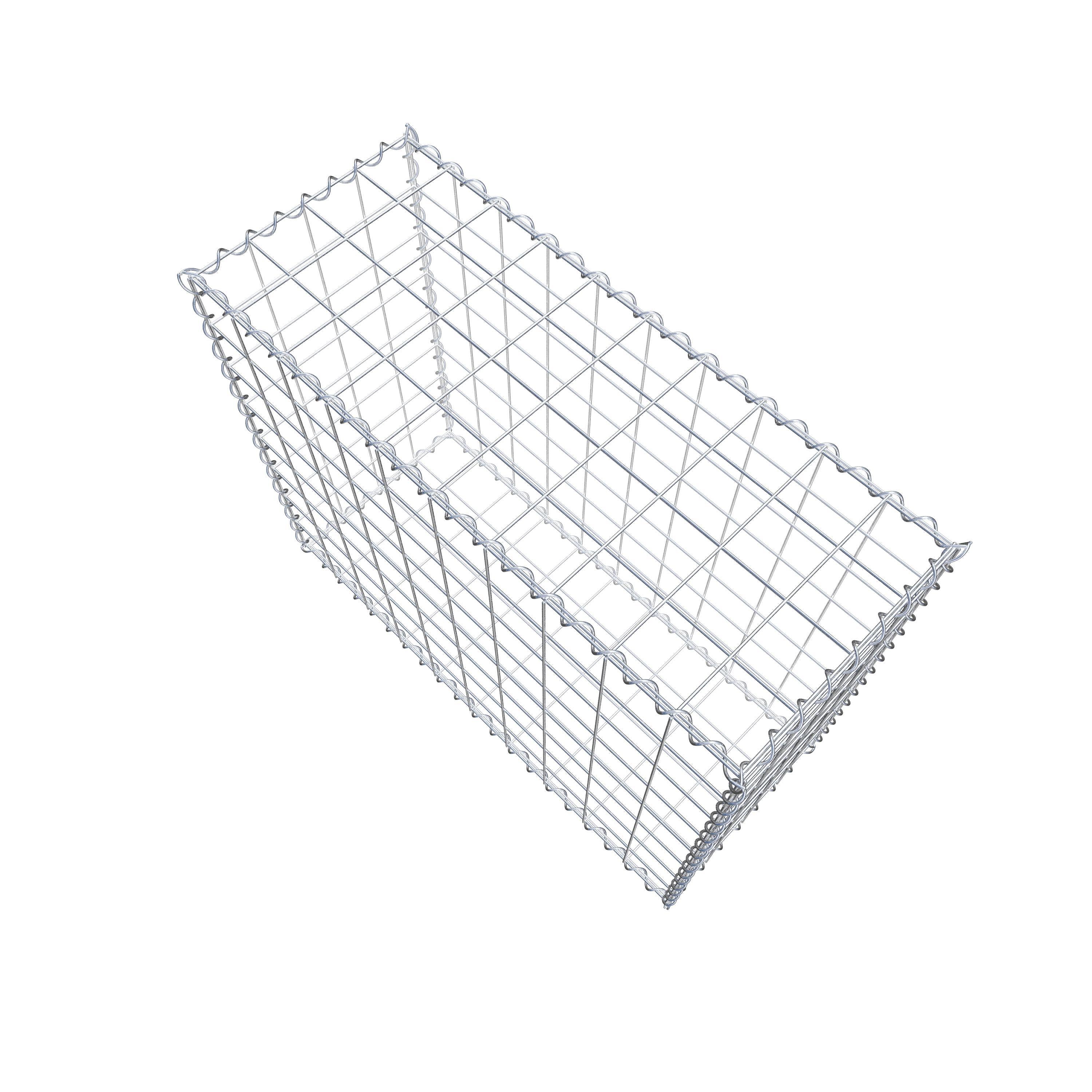 Gabion 100 cm x 80 cm x 40 cm (L x H x P), maille 10 cm x 10 cm, spirale