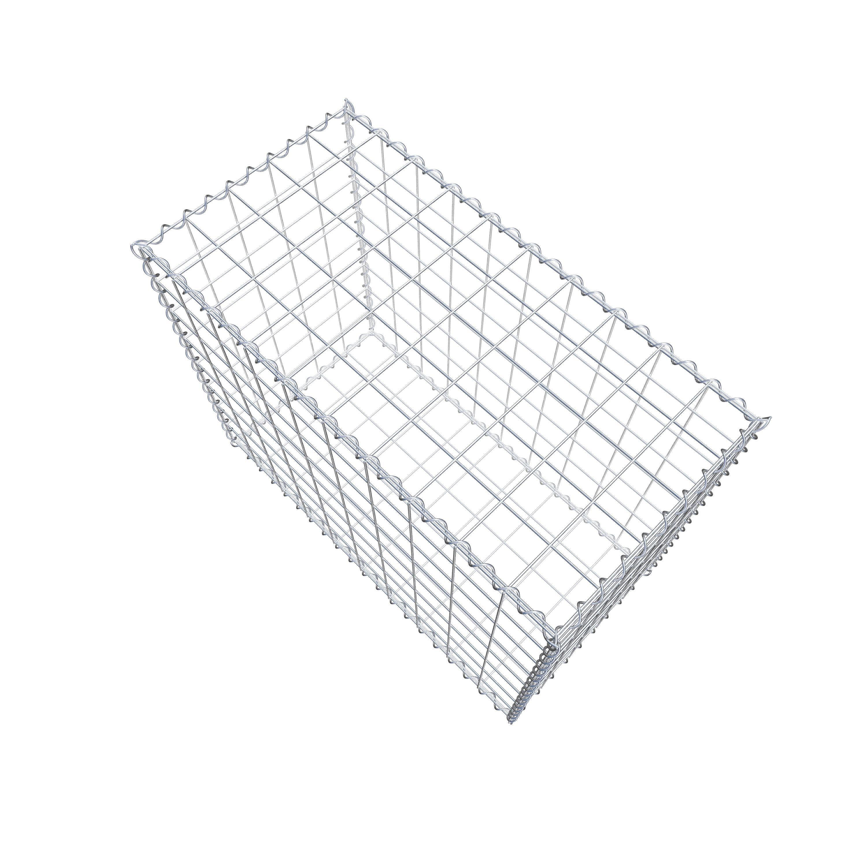 Gabion 100 cm x 80 cm x 50 cm (L x H x P), maille 10 cm x 10 cm, spirale