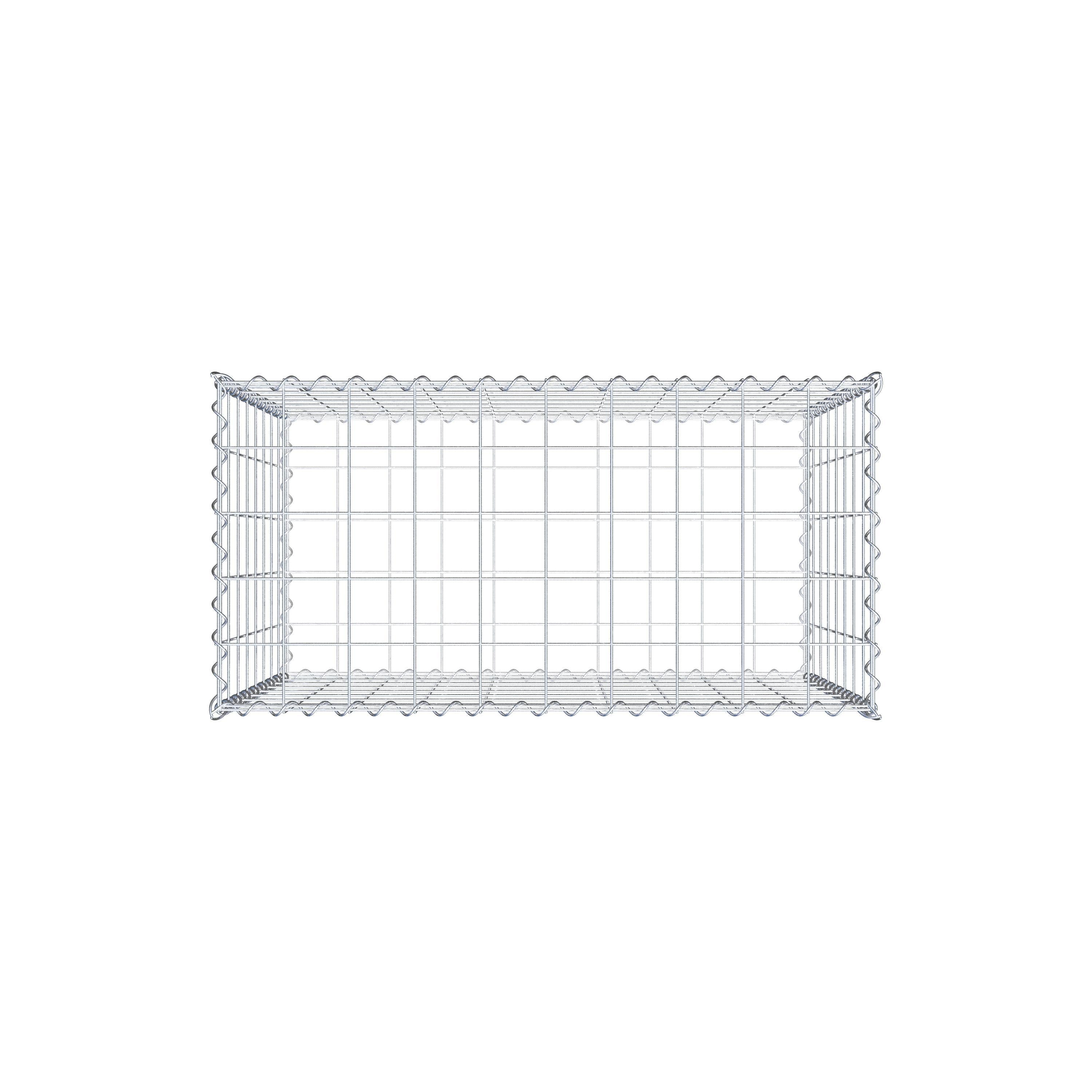 Gabion 100 cm x 80 cm x 50 cm (L x H x P), maille 10 cm x 10 cm, spirale