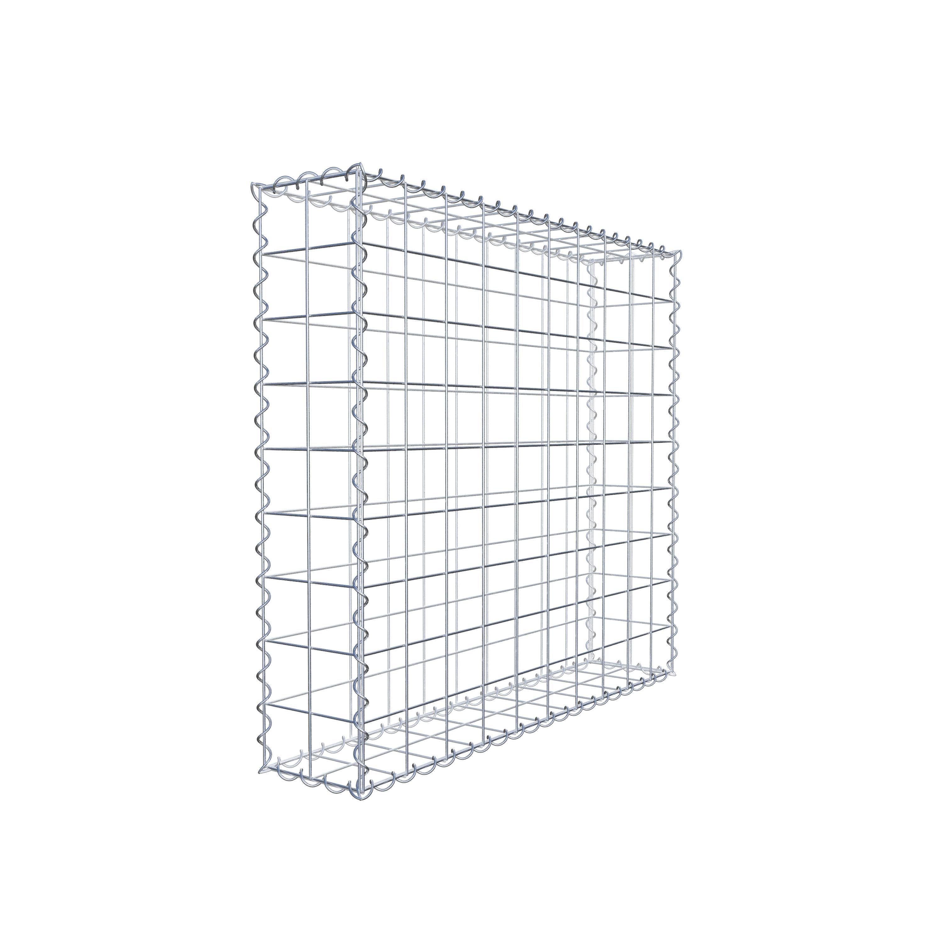 Gabion 100 cm x 90 cm x 20 cm (L x H x P), maille 10 cm x 10 cm, spirale