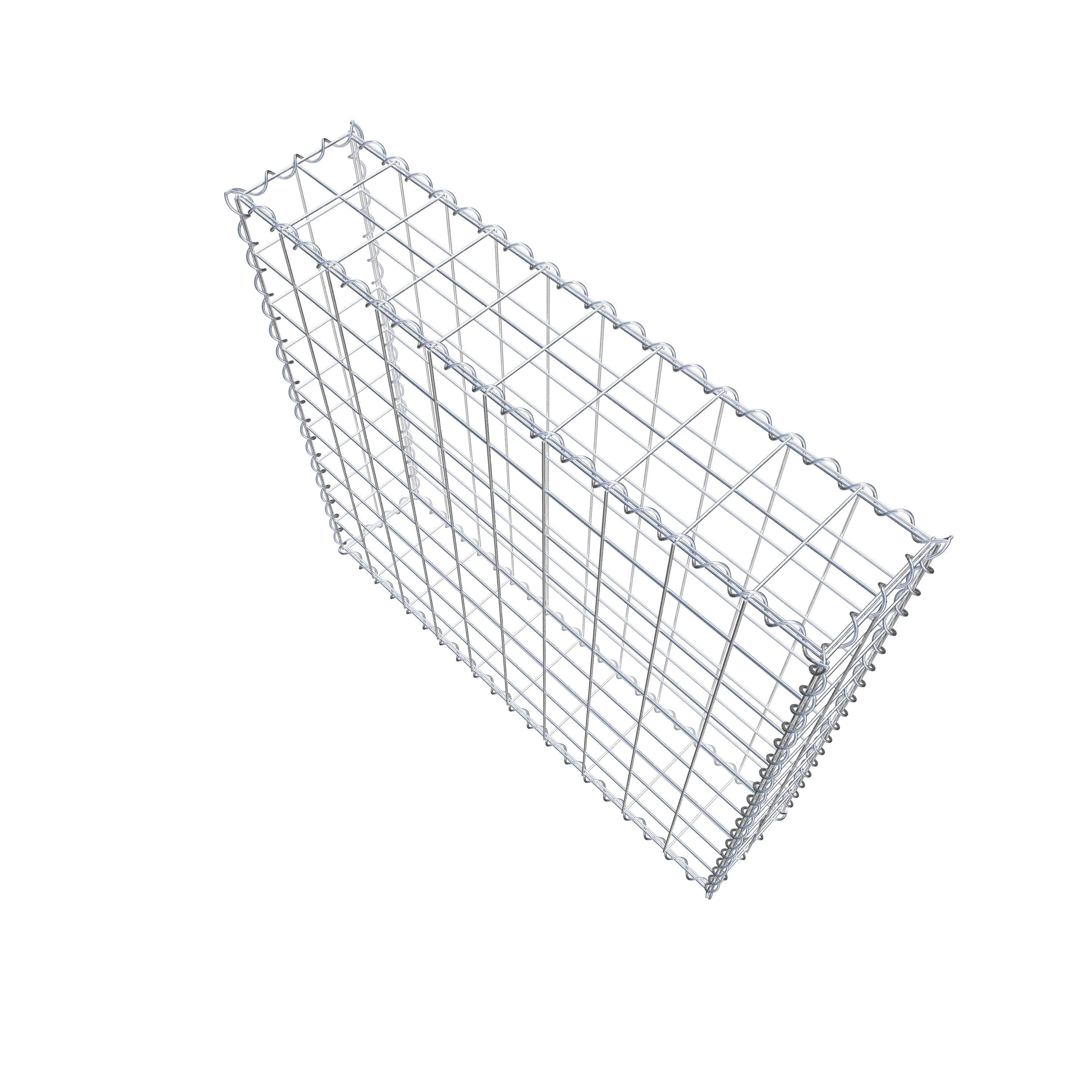 Gabion 100 cm x 90 cm x 20 cm (L x H x P), maille 10 cm x 10 cm, spirale