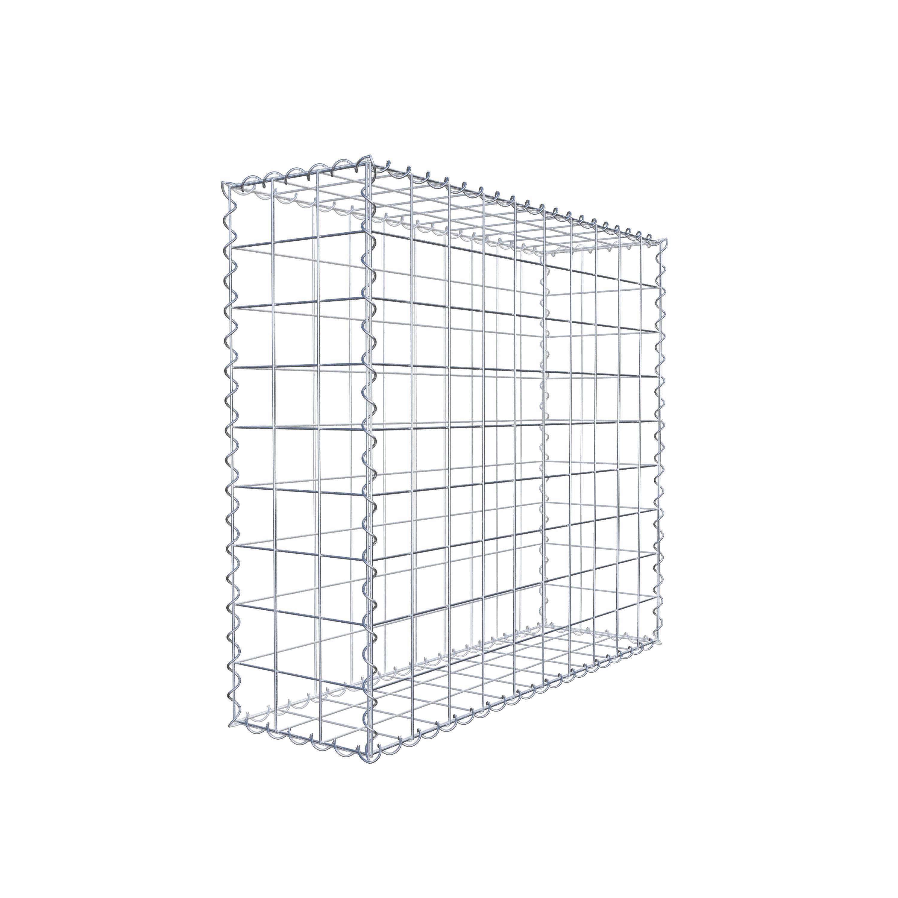 Gabion 100 cm x 90 cm x 30 cm (L x H x P), maille 10 cm x 10 cm, spirale