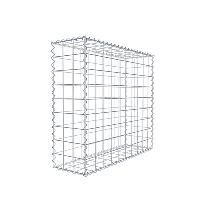 Gabion 100 cm x 90 cm x 30 cm (L x H x D), maskestørrelse 10 cm x 10 cm, spiral