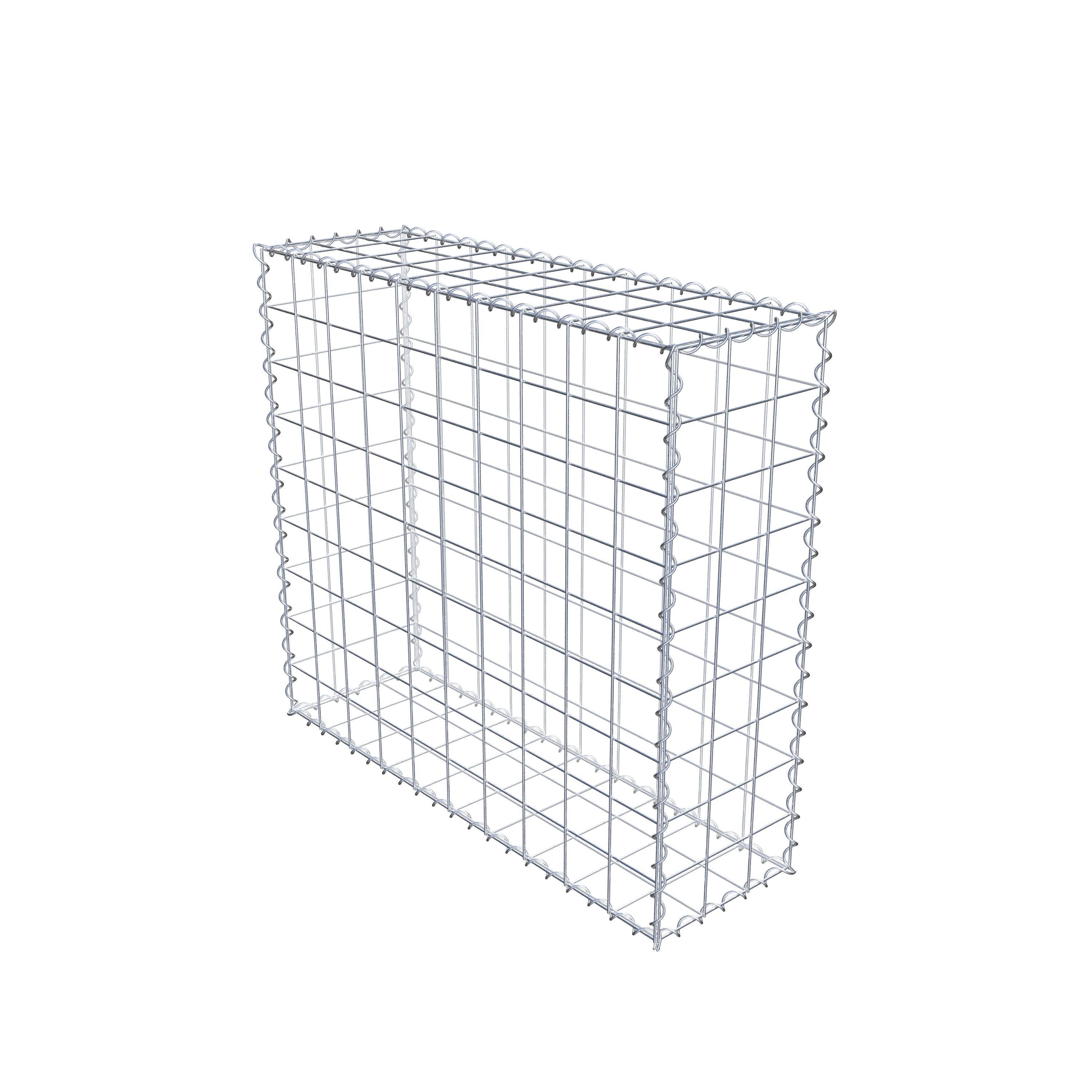 Gabion 100 cm x 90 cm x 30 cm (L x H x P), maille 10 cm x 10 cm, spirale