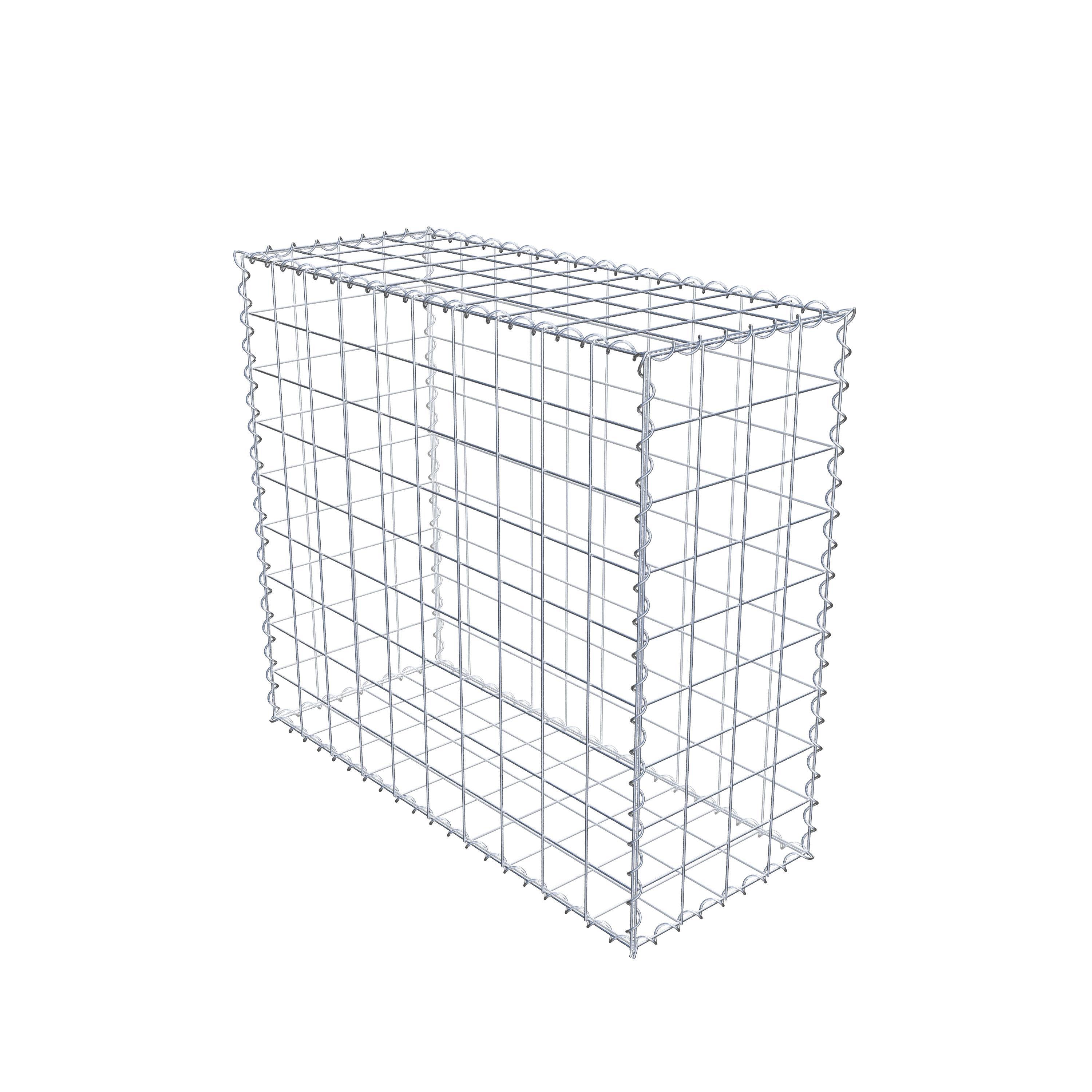 Gabion 100 cm x 90 cm x 40 cm (L x H x P), maille 10 cm x 10 cm, spirale