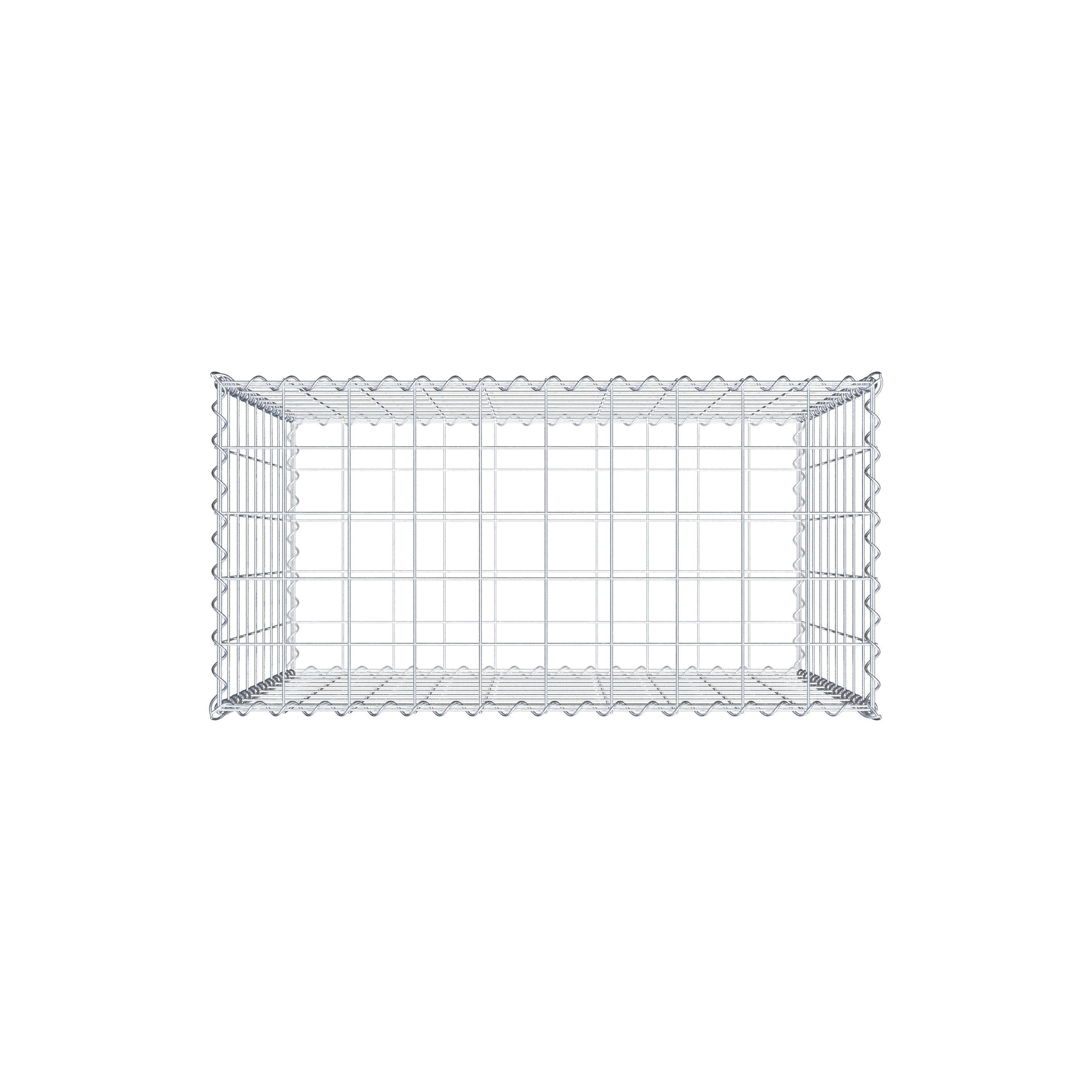 Gabion 100 cm x 90 cm x 50 cm (L x H x P), maille 10 cm x 10 cm, spirale