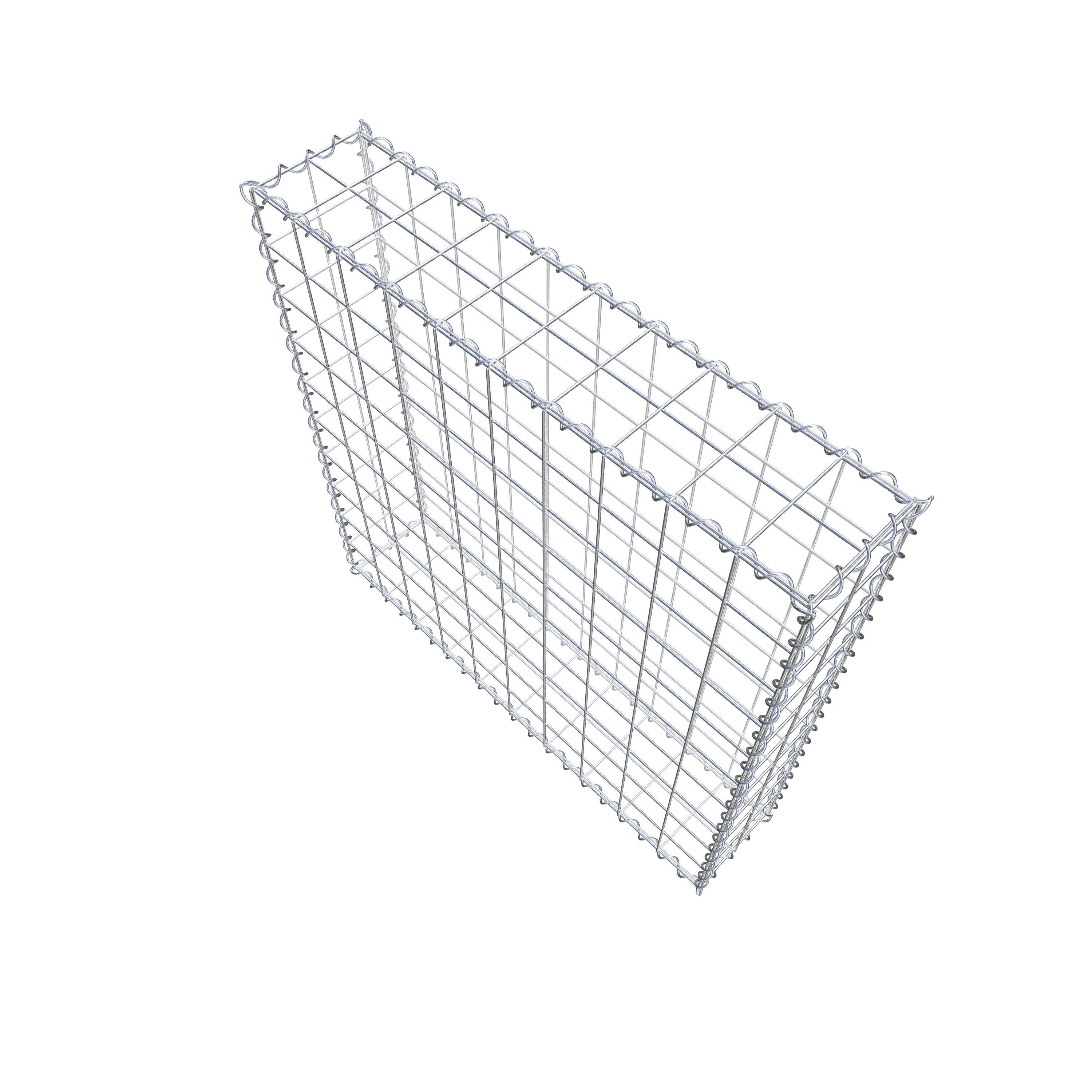 Gabion 100 cm x 100 cm x 20 cm (L x H x P), maille 10 cm x 10 cm, spirale