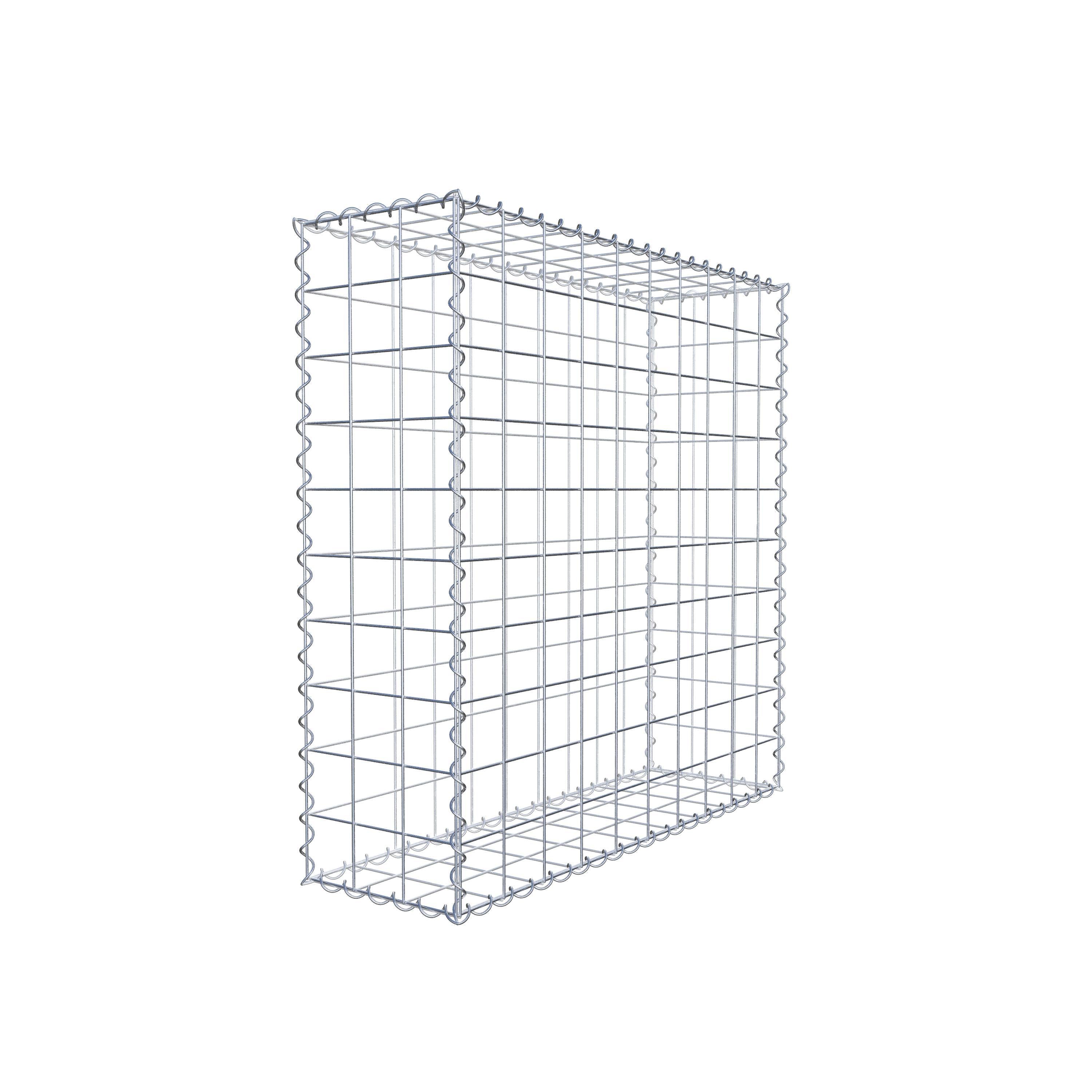 Gabion 100 cm x 100 cm x 30 cm (L x H x P), maille 10 cm x 10 cm, spirale