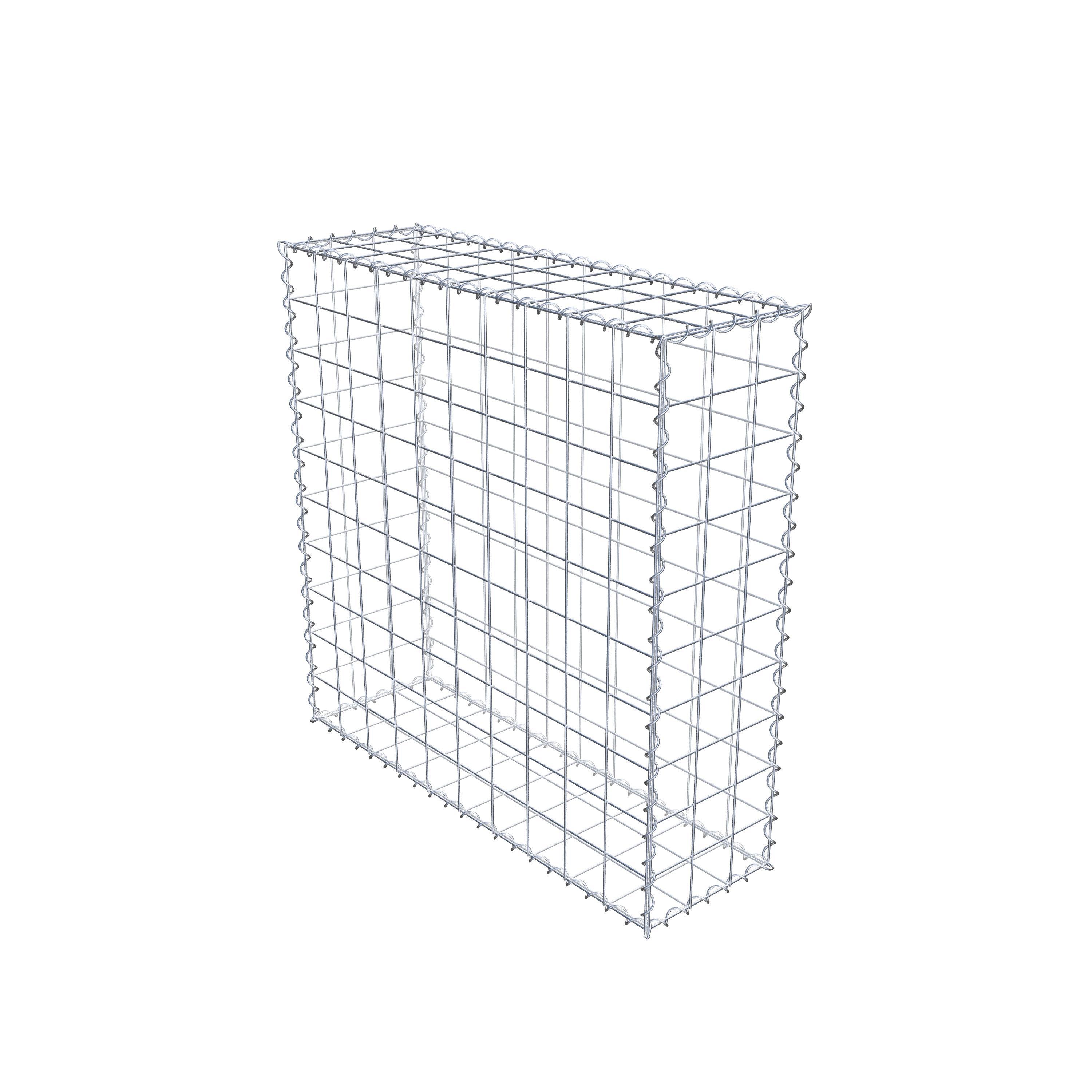 Gabion 100 cm x 100 cm x 30 cm (L x H x P), maille 10 cm x 10 cm, spirale