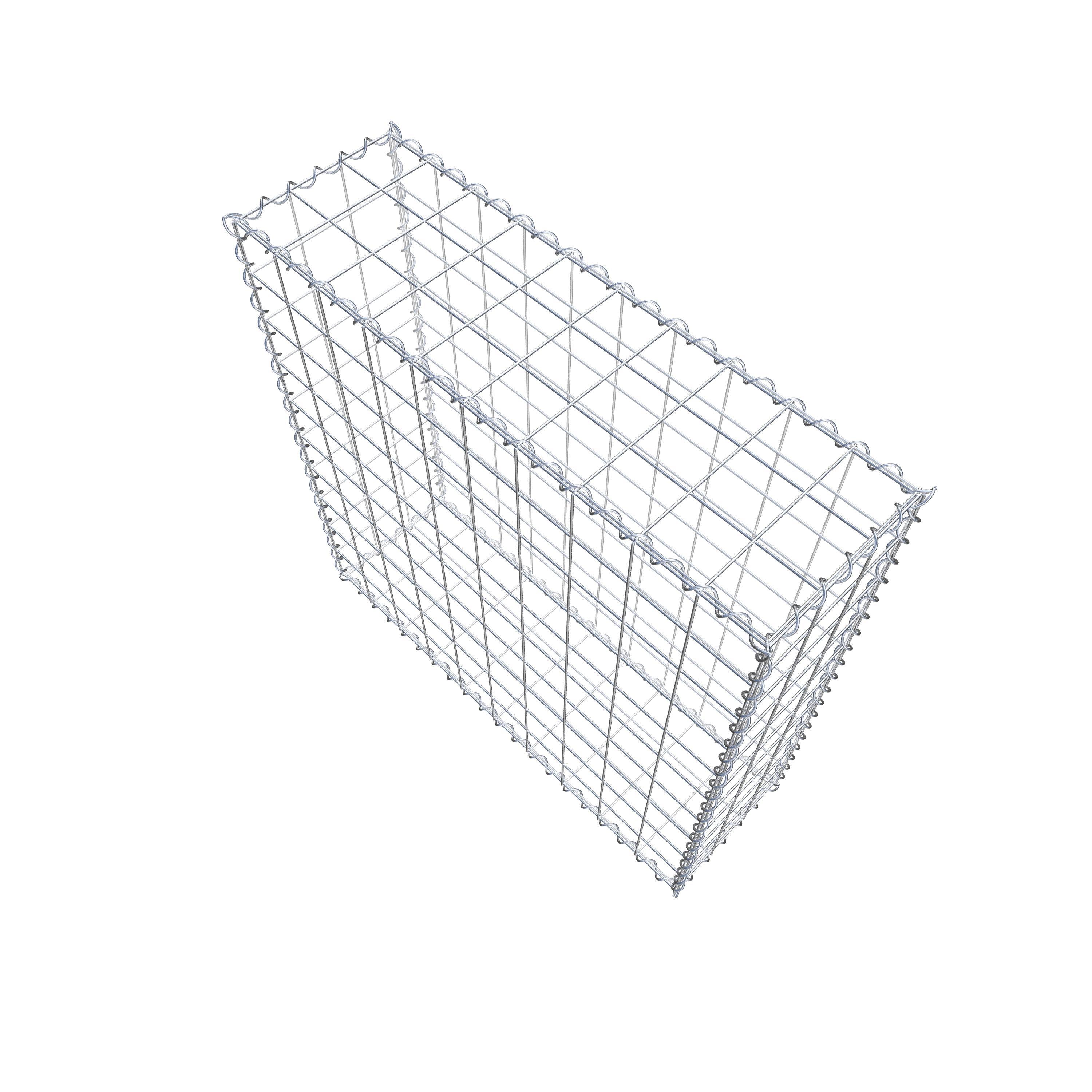 Gabion 100 cm x 100 cm x 30 cm (L x H x P), maille 10 cm x 10 cm, spirale