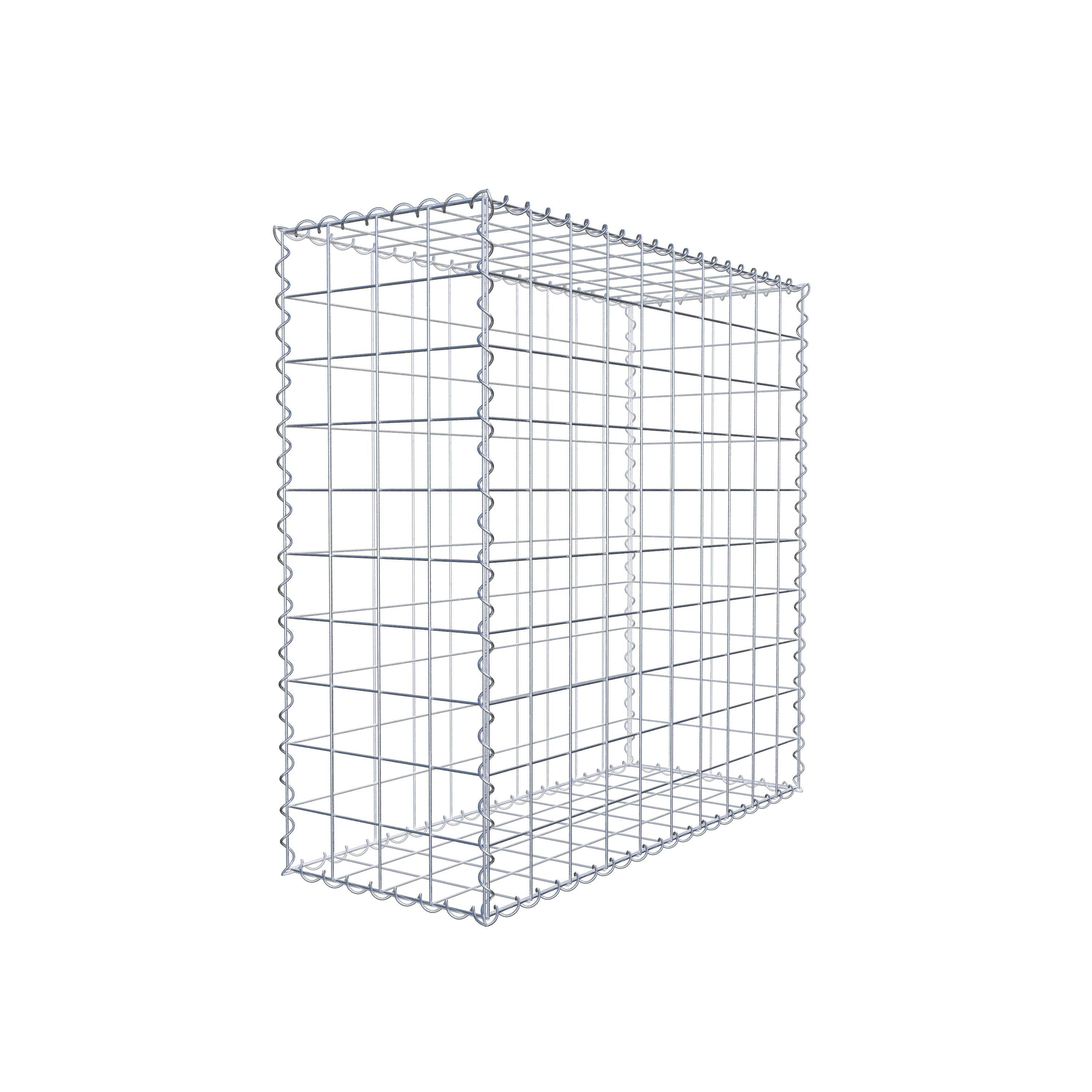 Gabion 100 cm x 100 cm x 40 cm (L x H x P), maille 10 cm x 10 cm, spirale