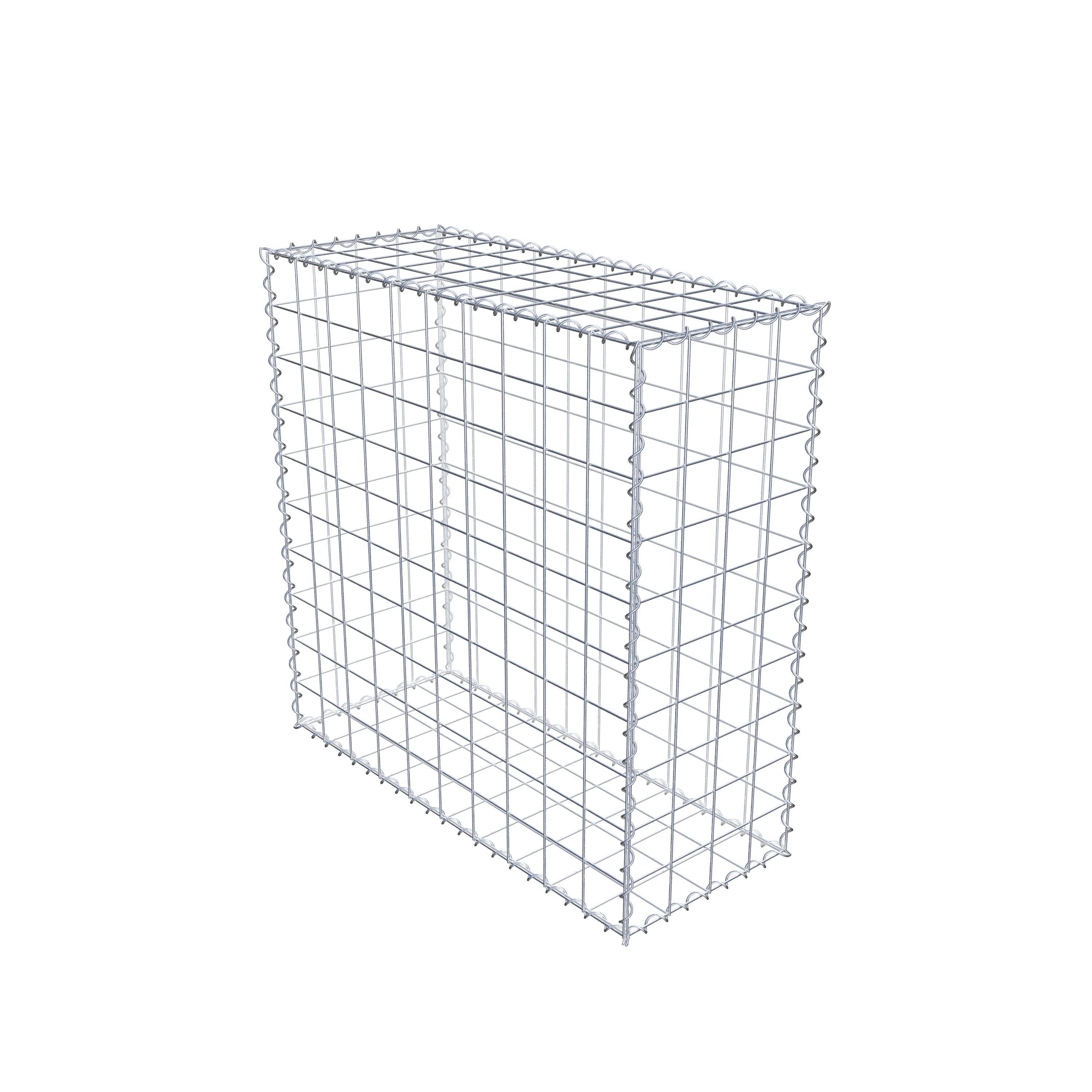 Gabion 100 cm x 100 cm x 40 cm (L x H x P), maille 10 cm x 10 cm, spirale