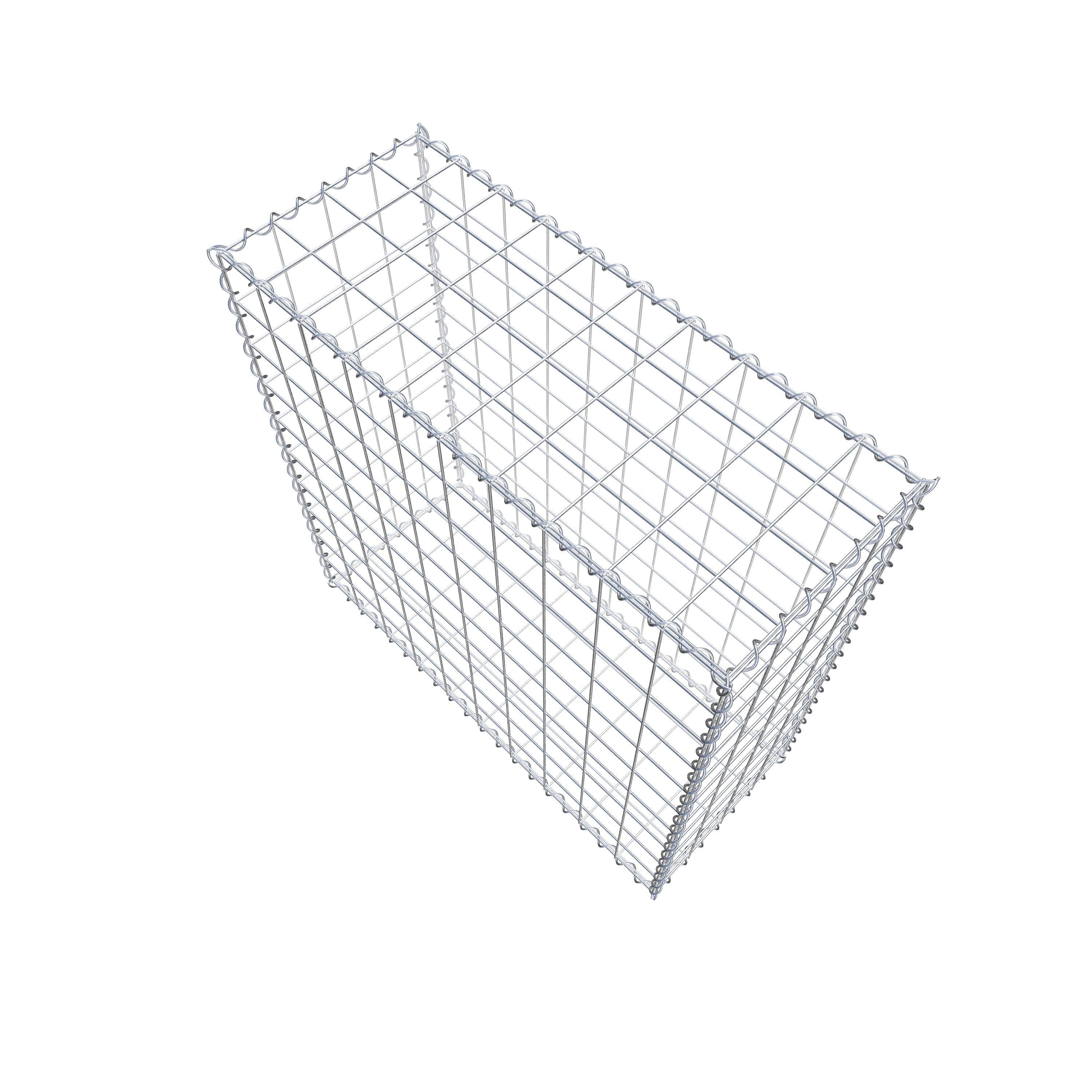 Gabion 100 cm x 100 cm x 40 cm (L x H x P), maille 10 cm x 10 cm, spirale