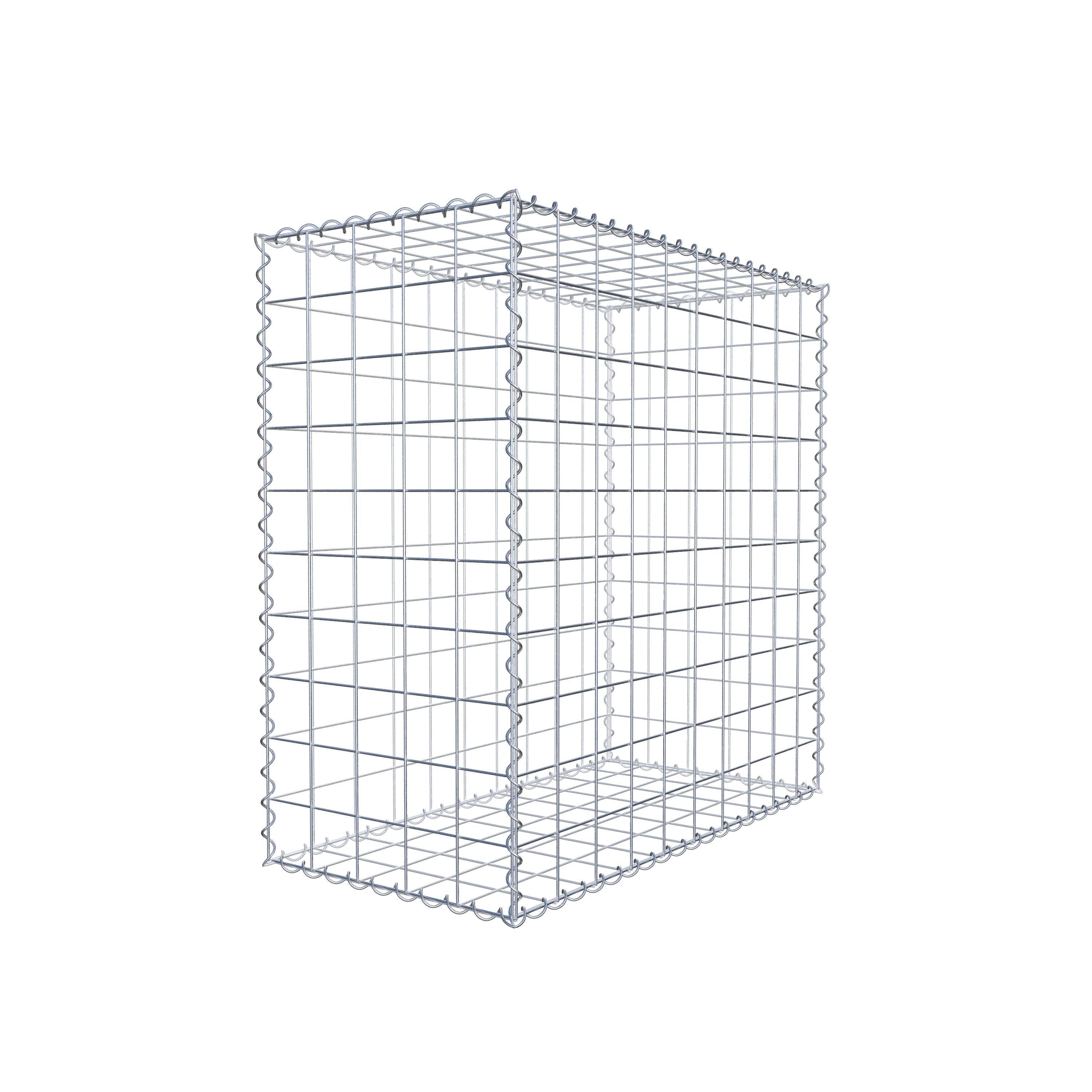 Gabion 100 cm x 100 cm x 50 cm (L x H x P), maille 10 cm x 10 cm, spirale