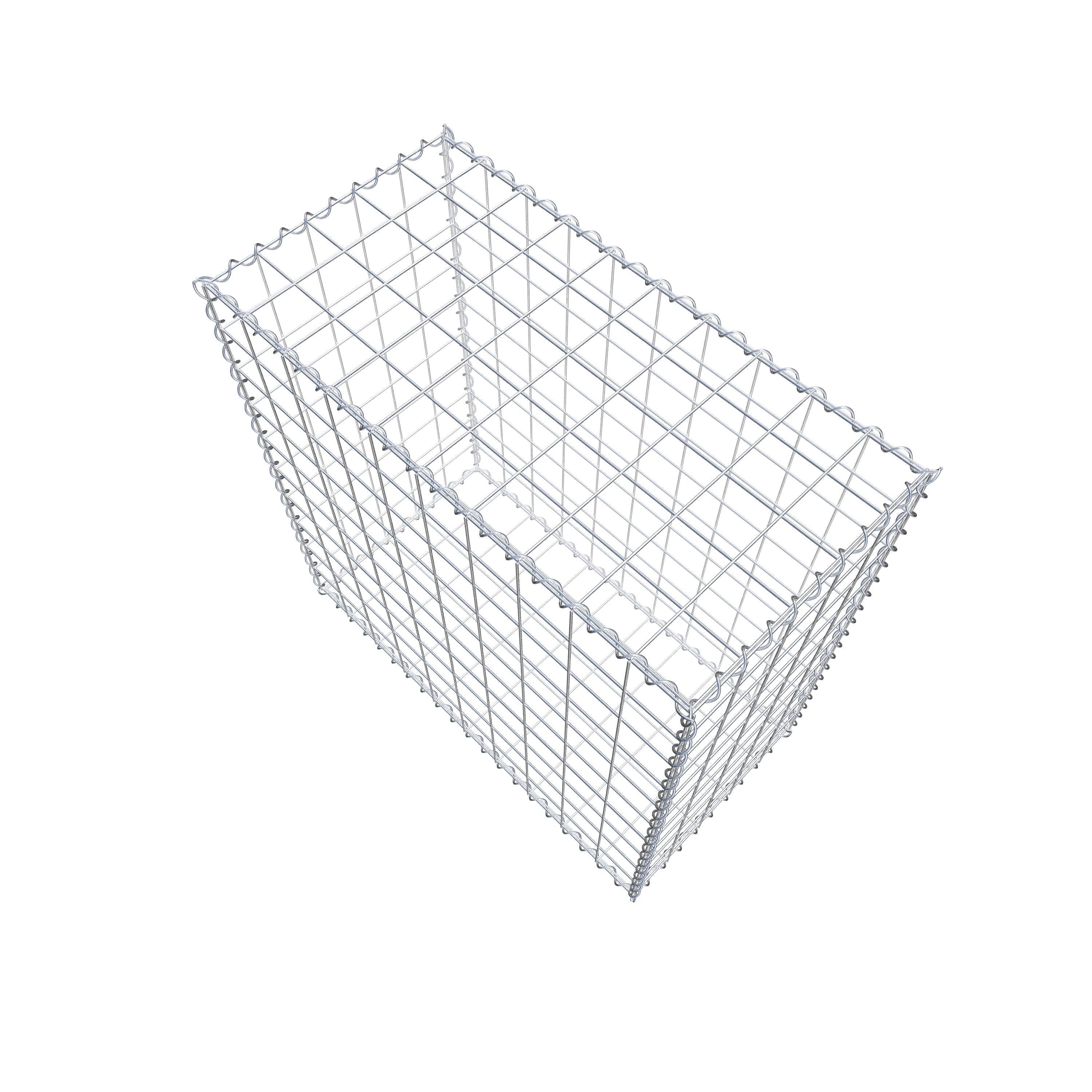 Gabion 100 cm x 100 cm x 50 cm (L x H x P), maille 10 cm x 10 cm, spirale