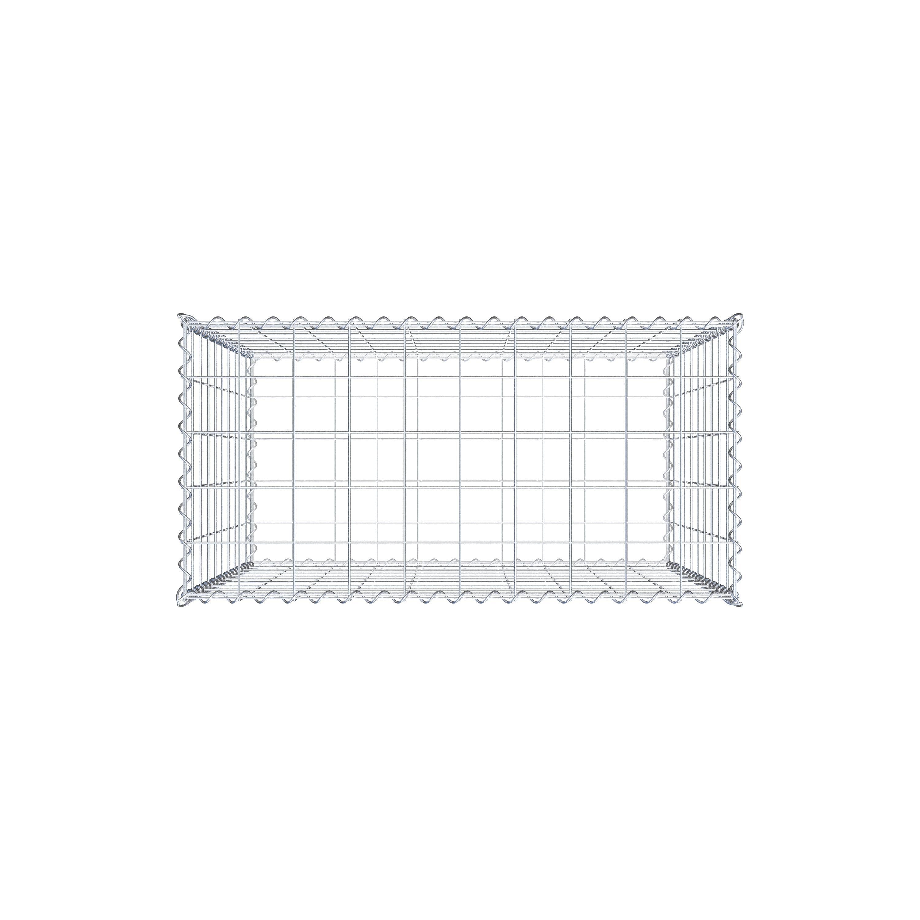 Gabion 100 cm x 100 cm x 50 cm (L x H x P), maille 10 cm x 10 cm, spirale